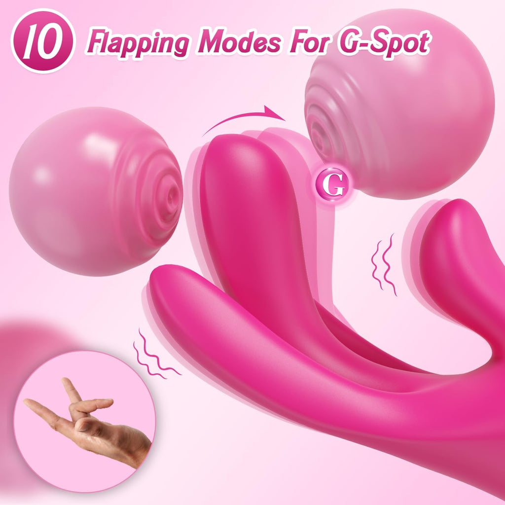 TriFlex 3-in-1 Finger Vibrator 10 Modes & Flapping G-Spot