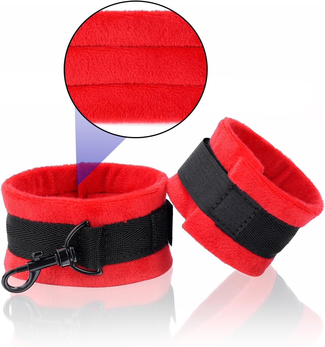 InfernoGrip Bright Red Spreader Bar with Furry Cuffs