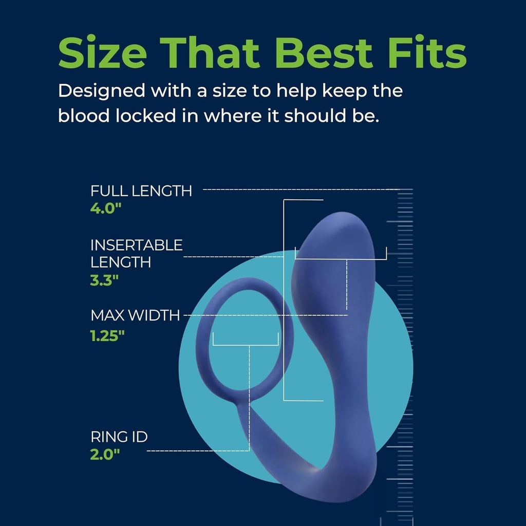 FlexLockX Prostate Massager Cock Ring Silicone Beginner Fit