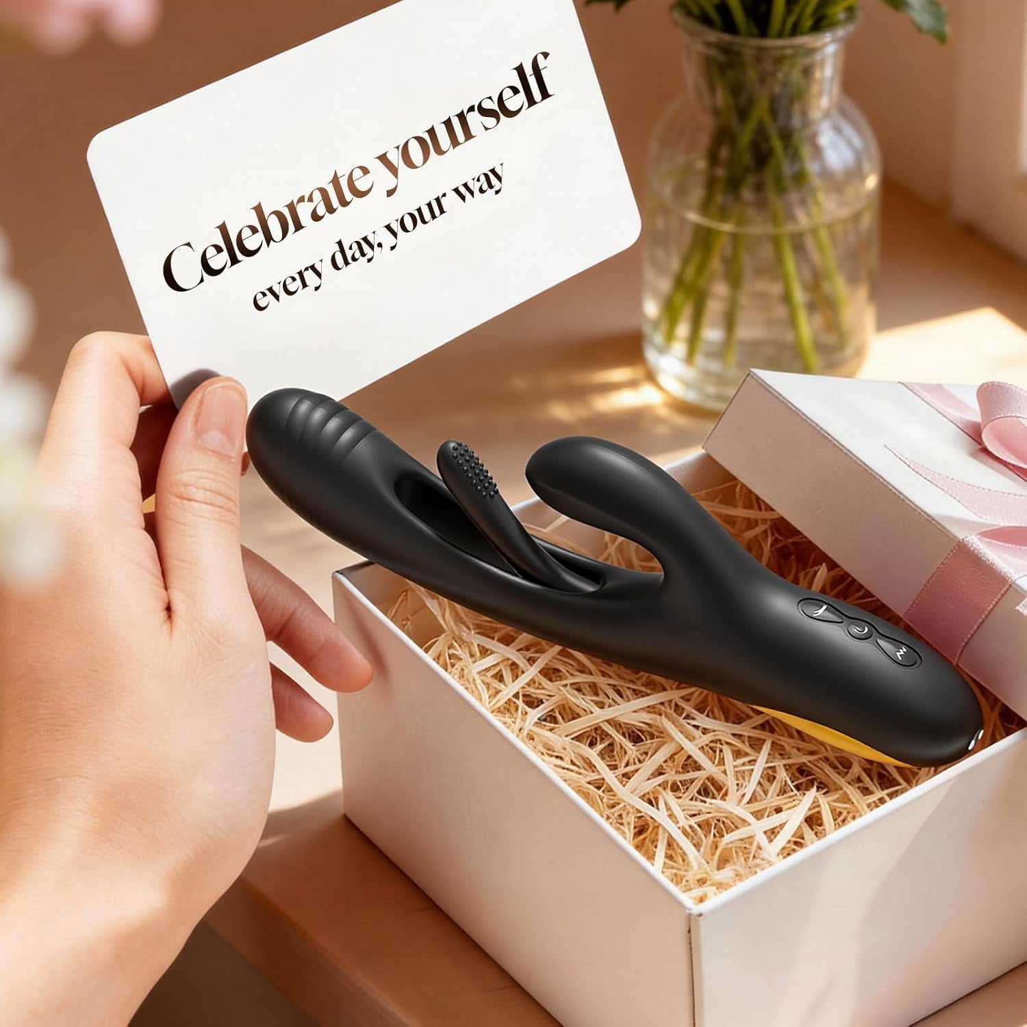 NoirPulse Rabbit Vibrator 14 Modes Flapping Waterproof