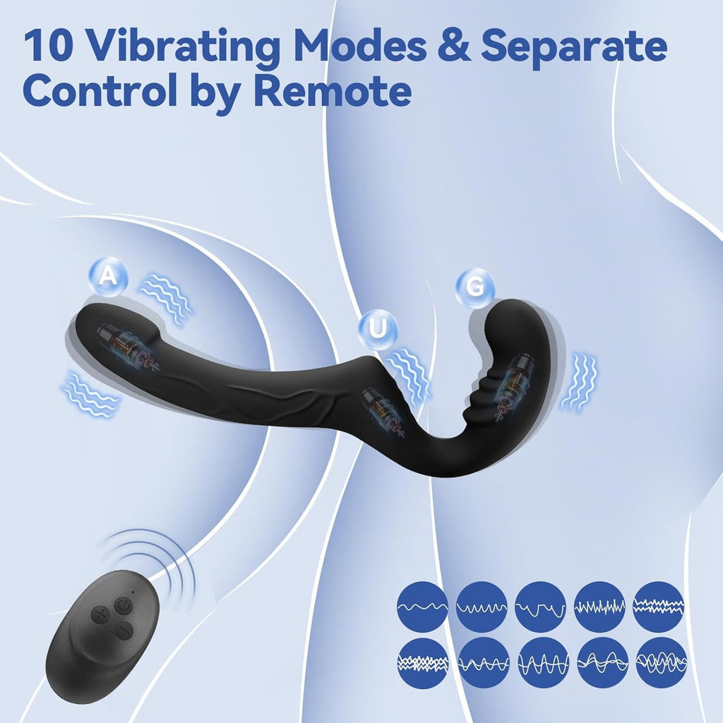 EchoRide Strapless Strap On Vibrator Remote Control