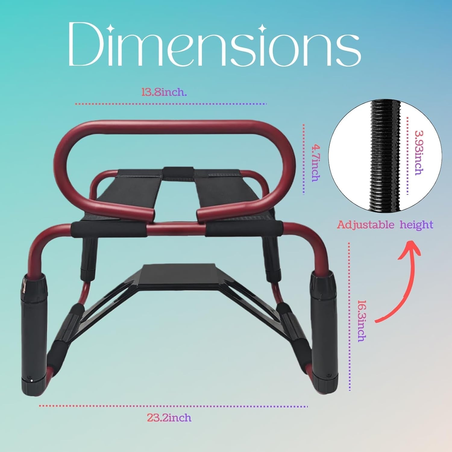 CrimsonLift Adjustable Sex Chair with Armrests & Dildo Mount