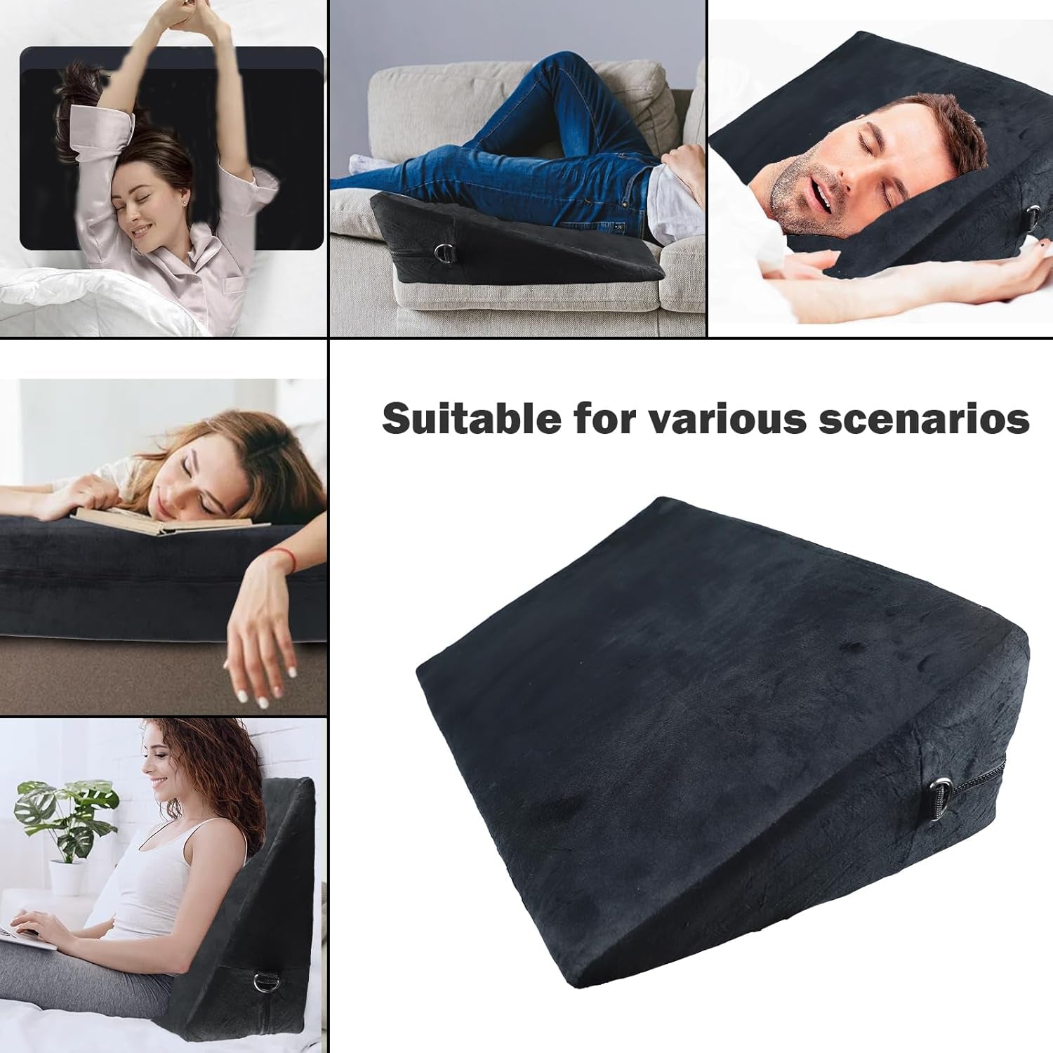 ElevaBond BDSM Positioning Wedge Pillow Set with Straps & Harness