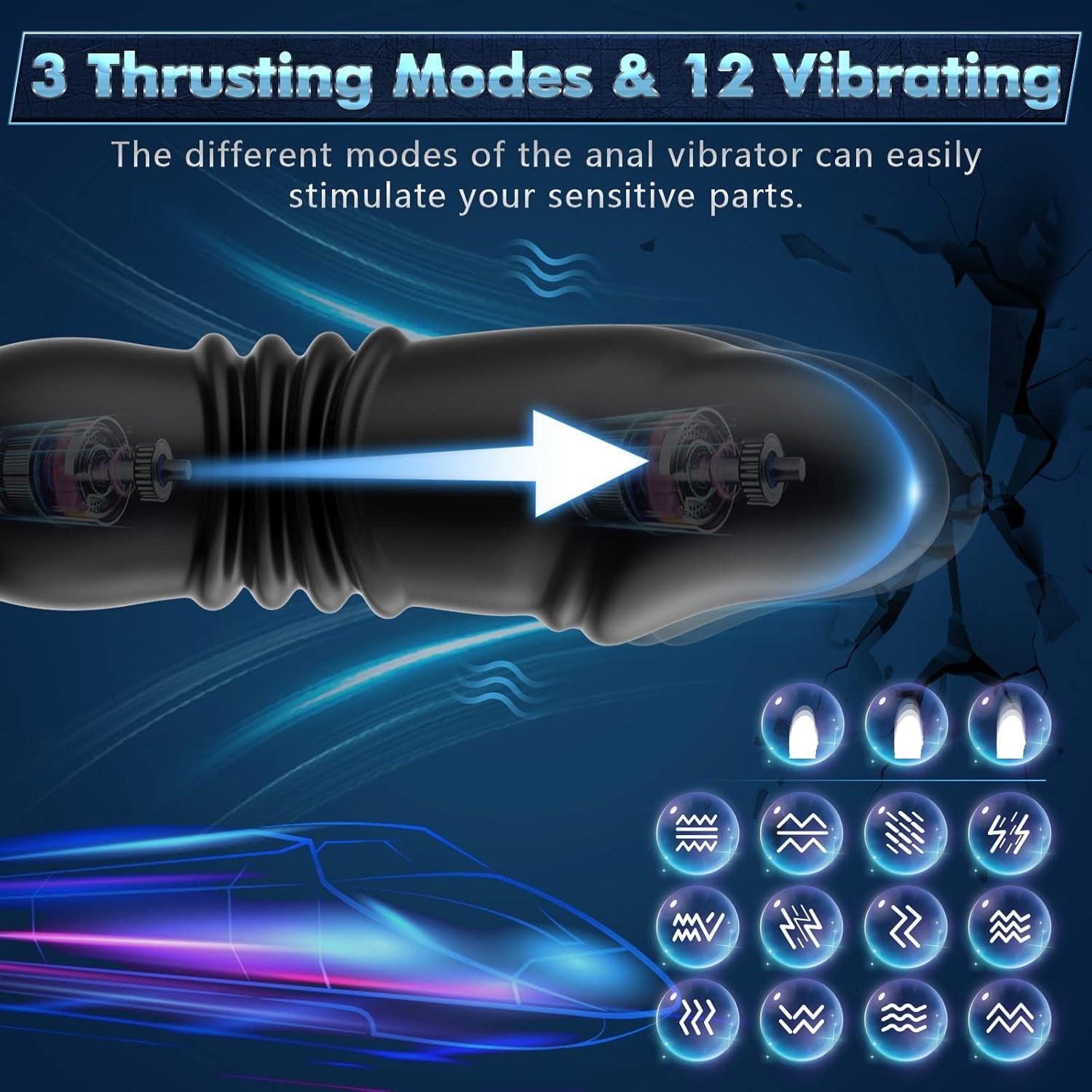 EnduroThrust App Control Thrusting Prostate Massager Cock Ring