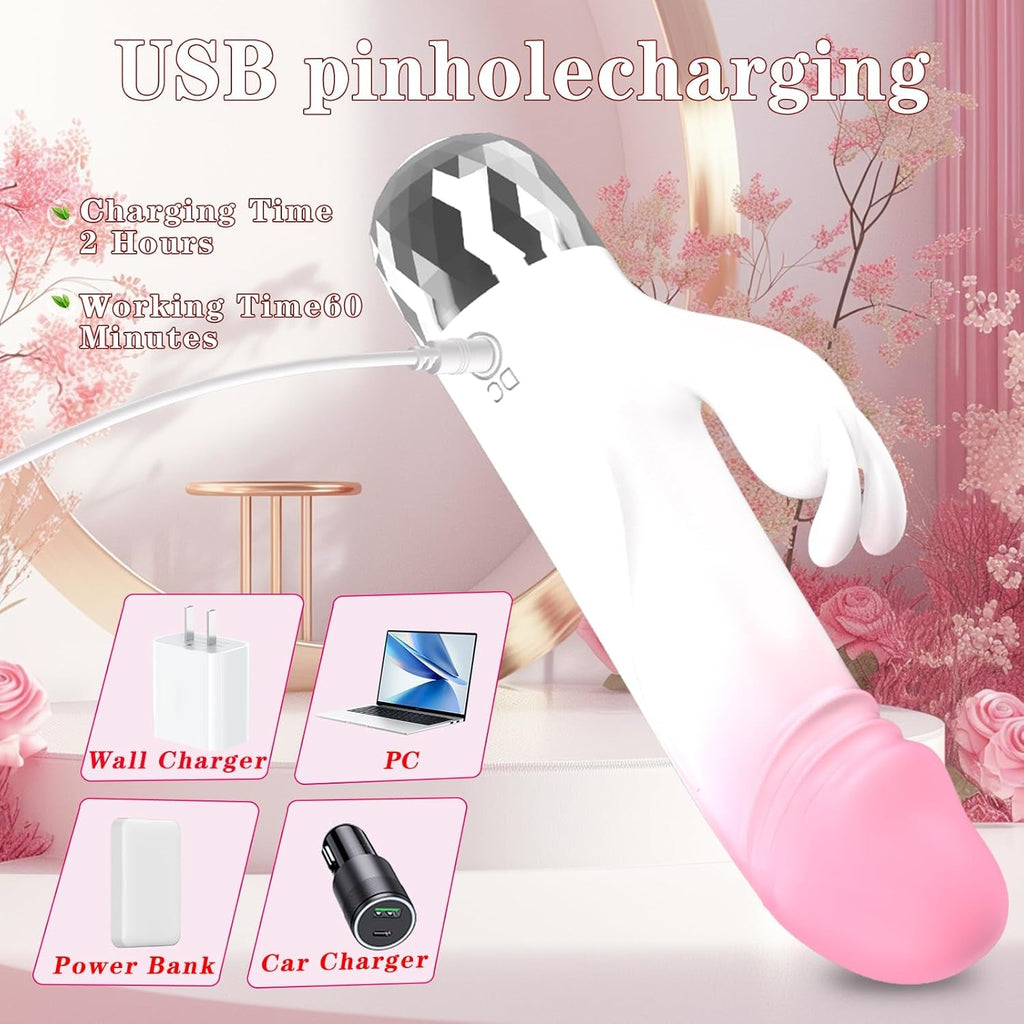 MiniVelour Mini Rabbit Vibrator 10 Modes Waterproof Silicone