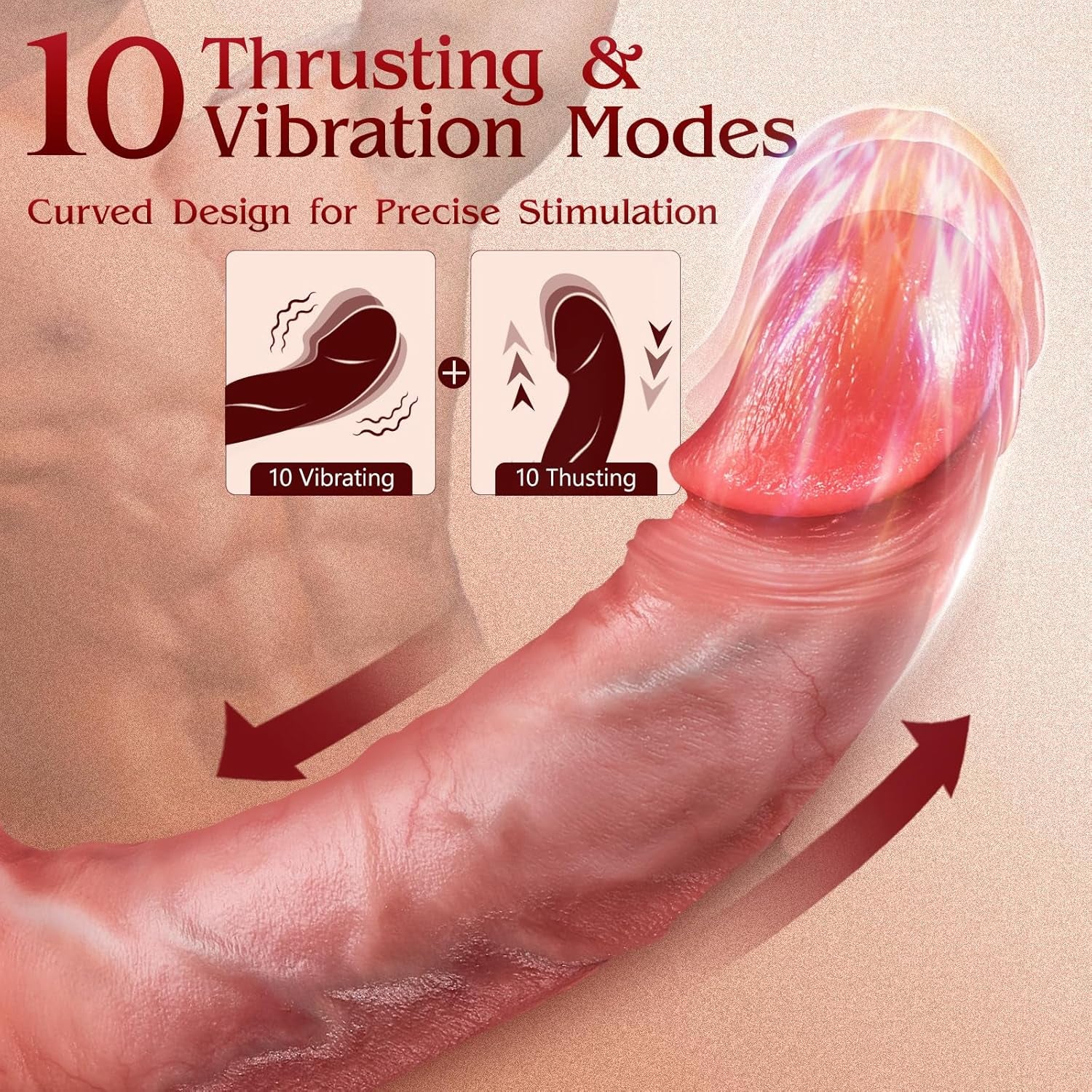 OralyaX AI Thrusting Dildo 10 Lick 10 Thrust Modes