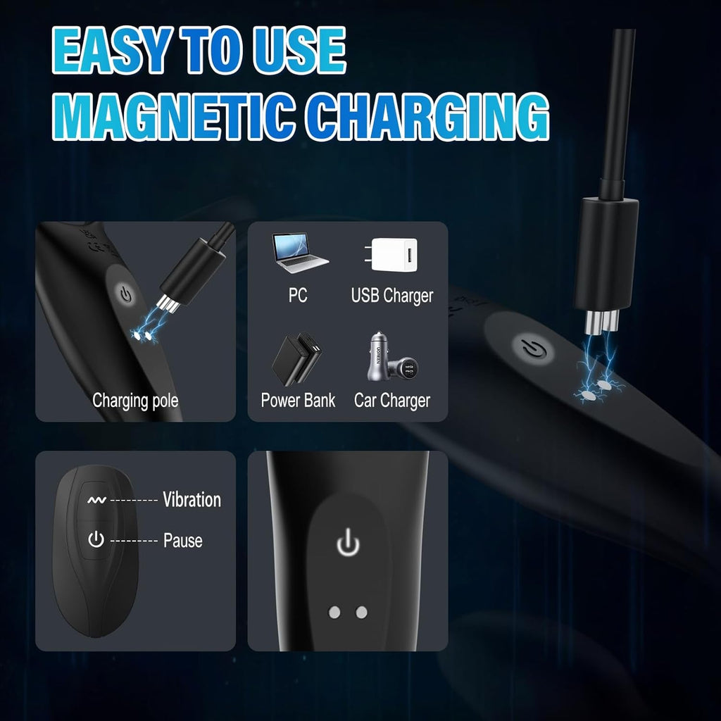 CorePulseX Prostate Massager Cock Ring 10 Modes Remote Silicone