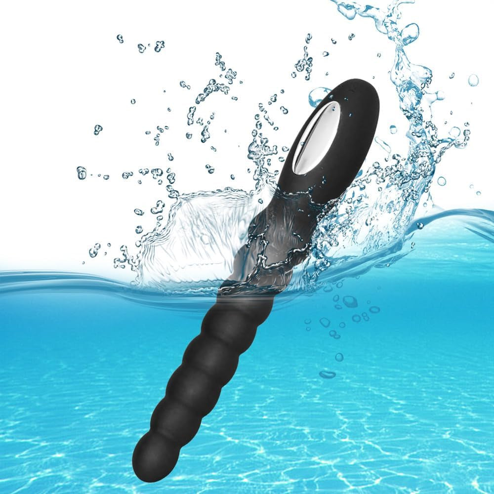 VelvetPulse Rechargeable Vibrating Anal Beads Wand Plug