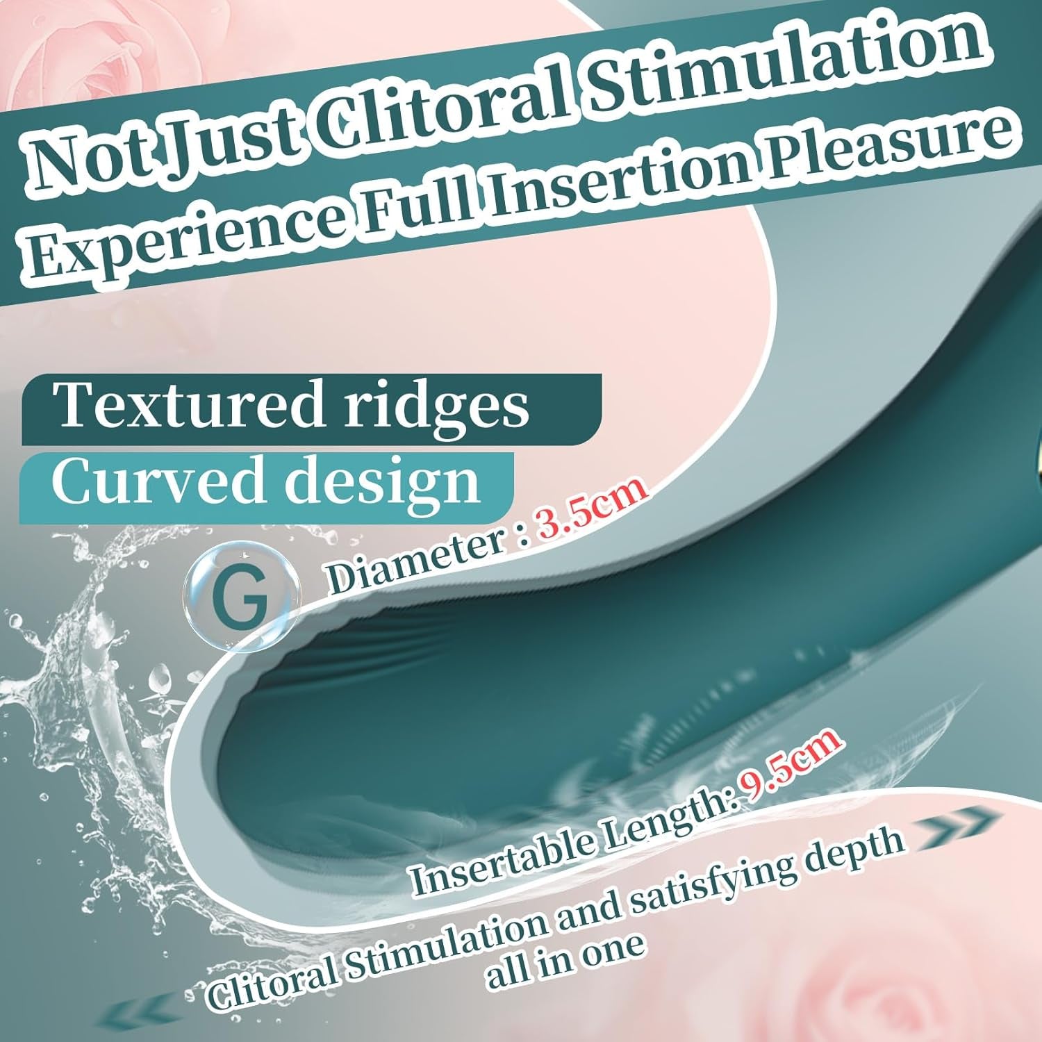 PulseNova Dual-Ended Clitoral G-Spot Vibrator 12 Modes Waterproof