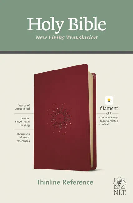 NLT Thinline Reference Bible, Filament Enabled Edition (Red Letter, Leatherlike, Berry) - Imitation Leather