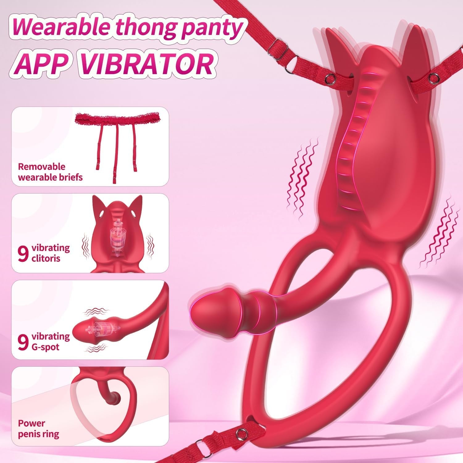 SyncFusion Wearable Cock Ring Clit Stimulator App 10 Modes