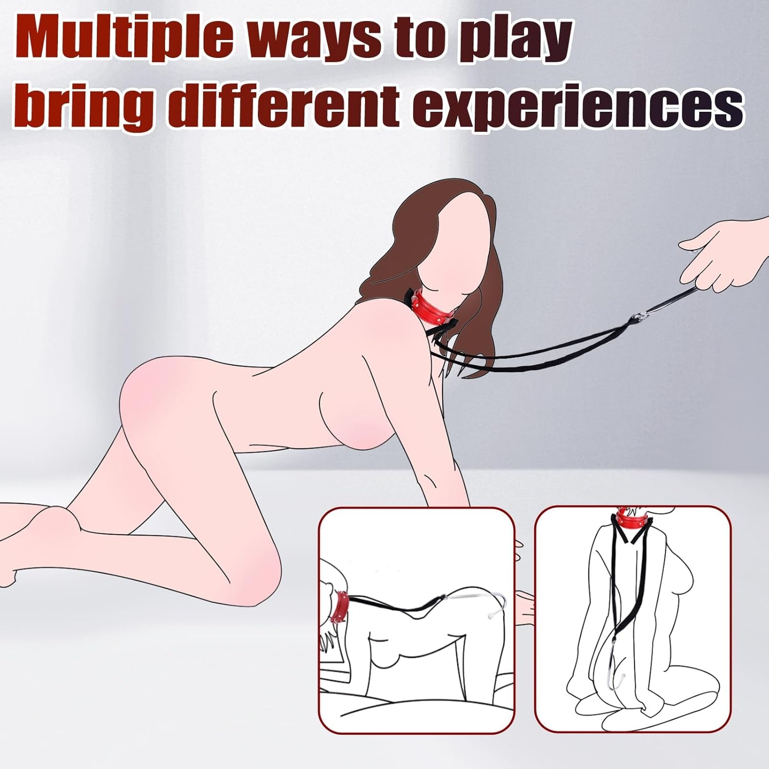 SteelLeash Anal Hook Collar Leash BDSM Kit