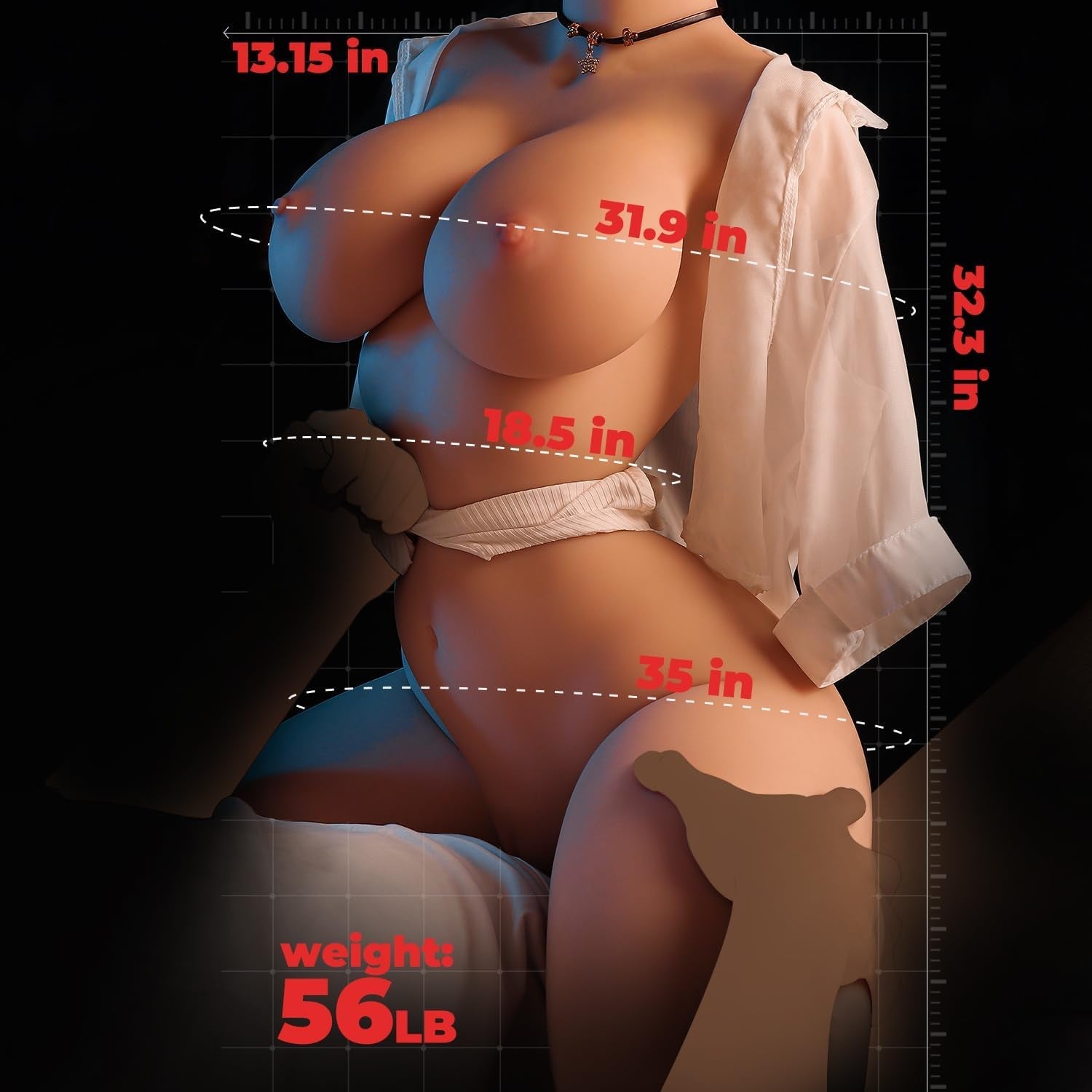 TitanMax 56LB Full Size Torso Sex Doll Dual Channel