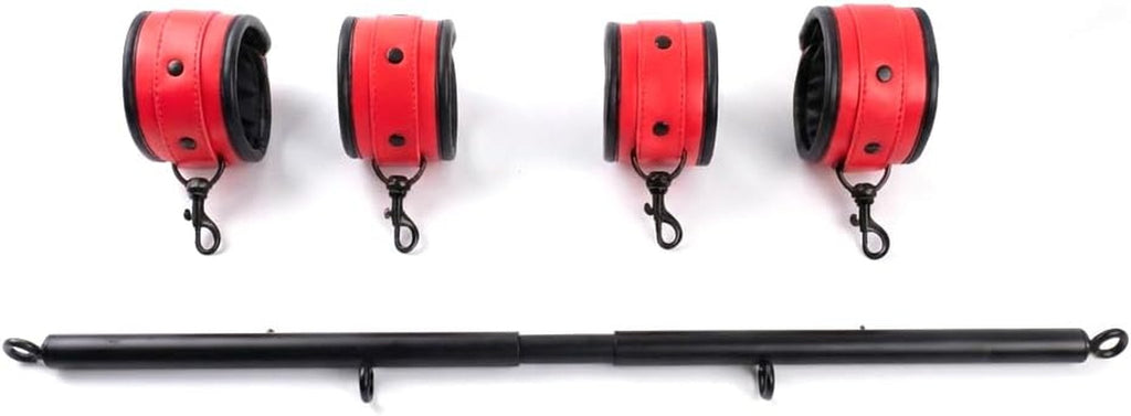 CrimsonGrip Red Adjustable Spreader Bar with Furry Straps