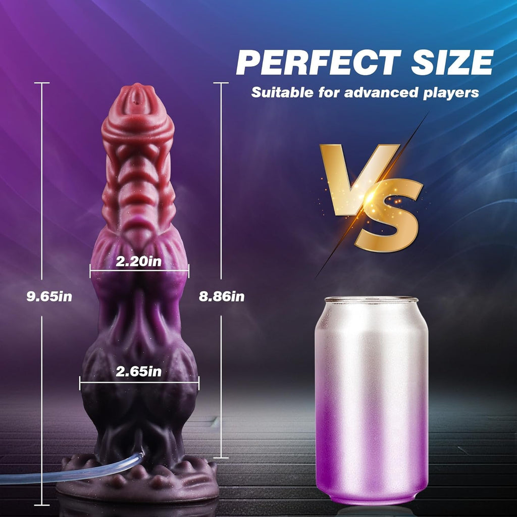 MythicJet 9.6” Squirting Knot Dildo Silicone Suction Cup