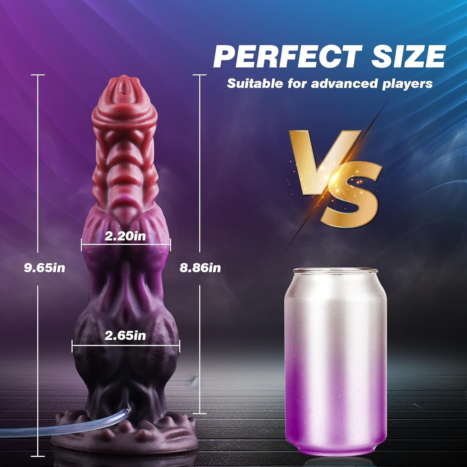 MythicJet 9.6” Squirting Knot Dildo Silicone Suction Cup