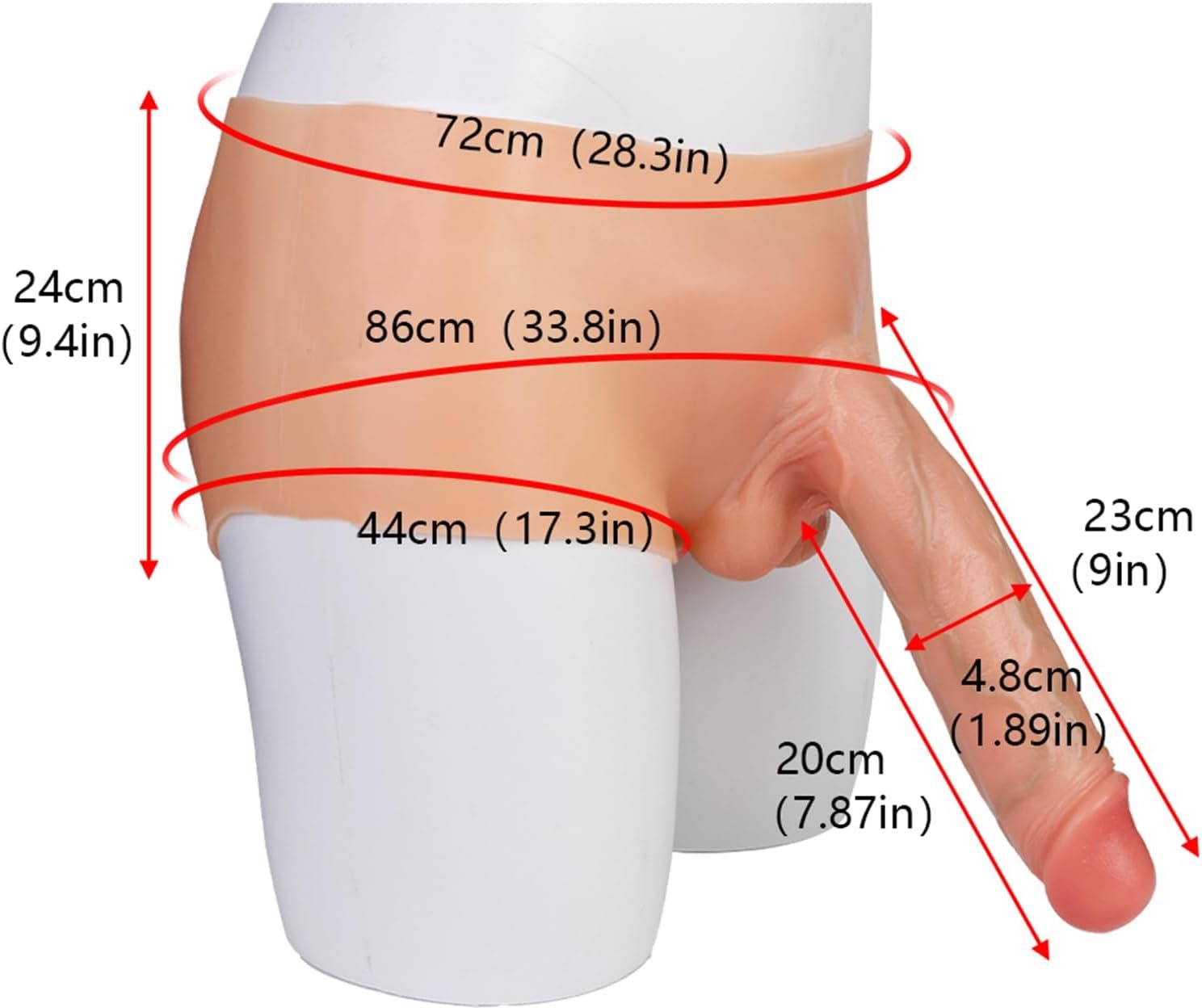 CoreFlex 9 Inch Strapless Silicone Panty Dildo