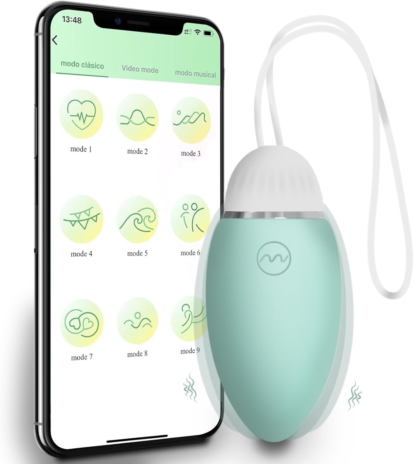 EmeraldSync App Remote Vibrating Egg 10 Modes Waterproof Quiet