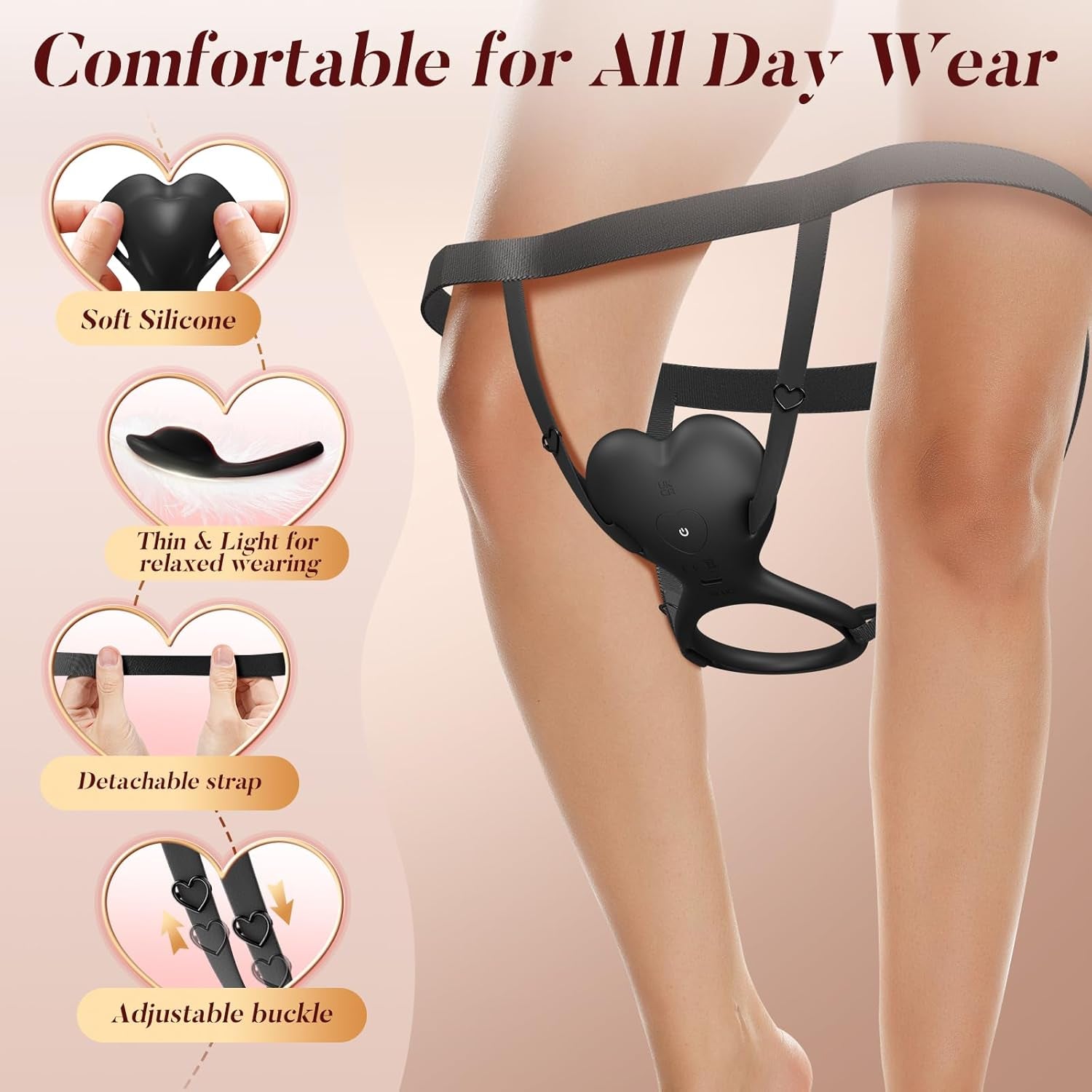 FlexSyncX Wearable Cock Ring Clit Stimulator App 10 Modes