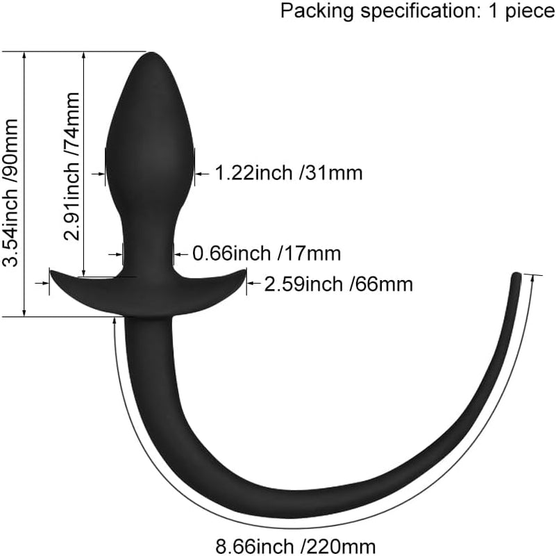 PuppyPlay Silicone Puppy Tail Butt Plug Trainer