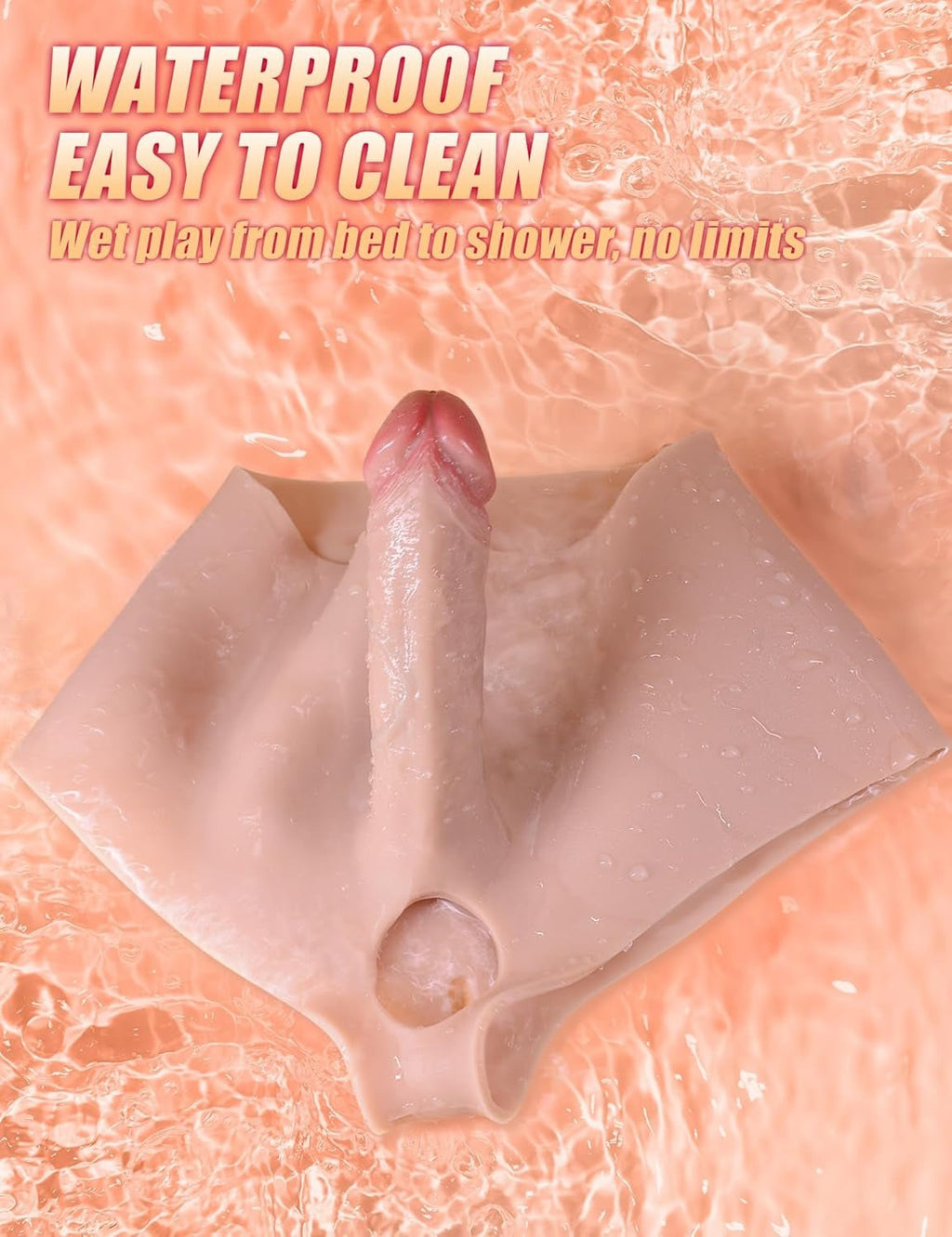 SkinFit 7 Inch Strapless Dildo Panties Silicone