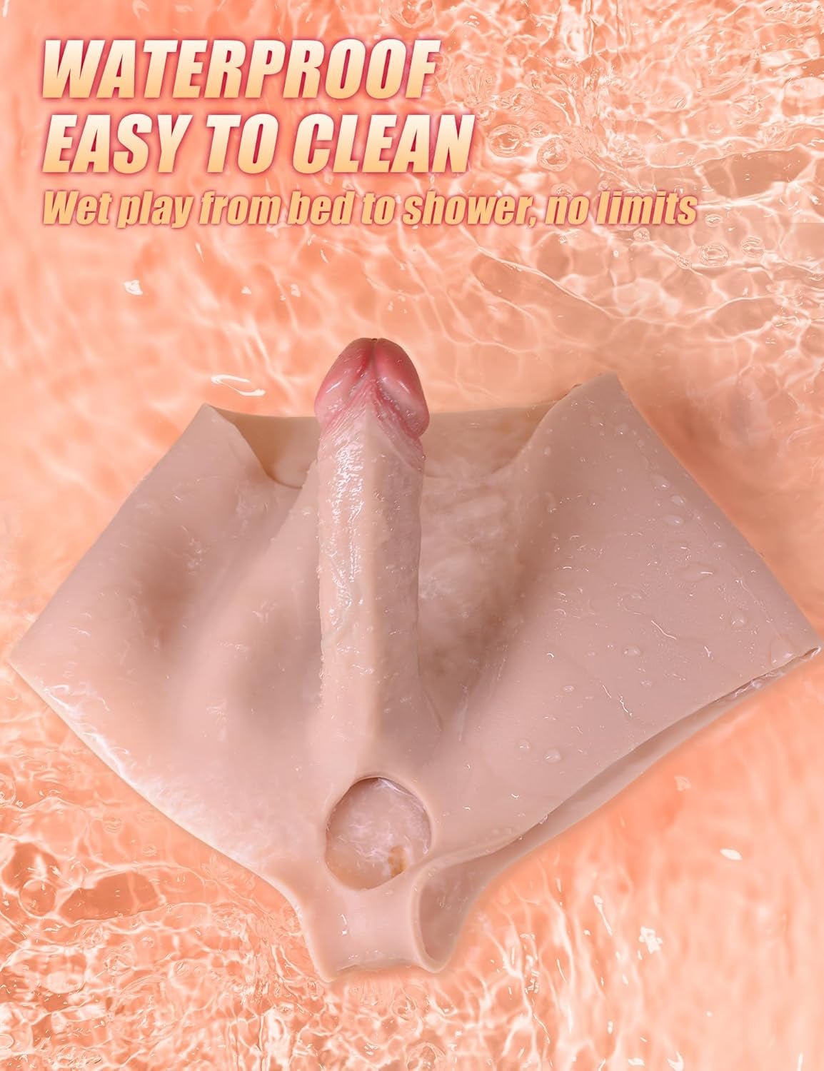 SkinFit 7 Inch Strapless Dildo Panties Silicone