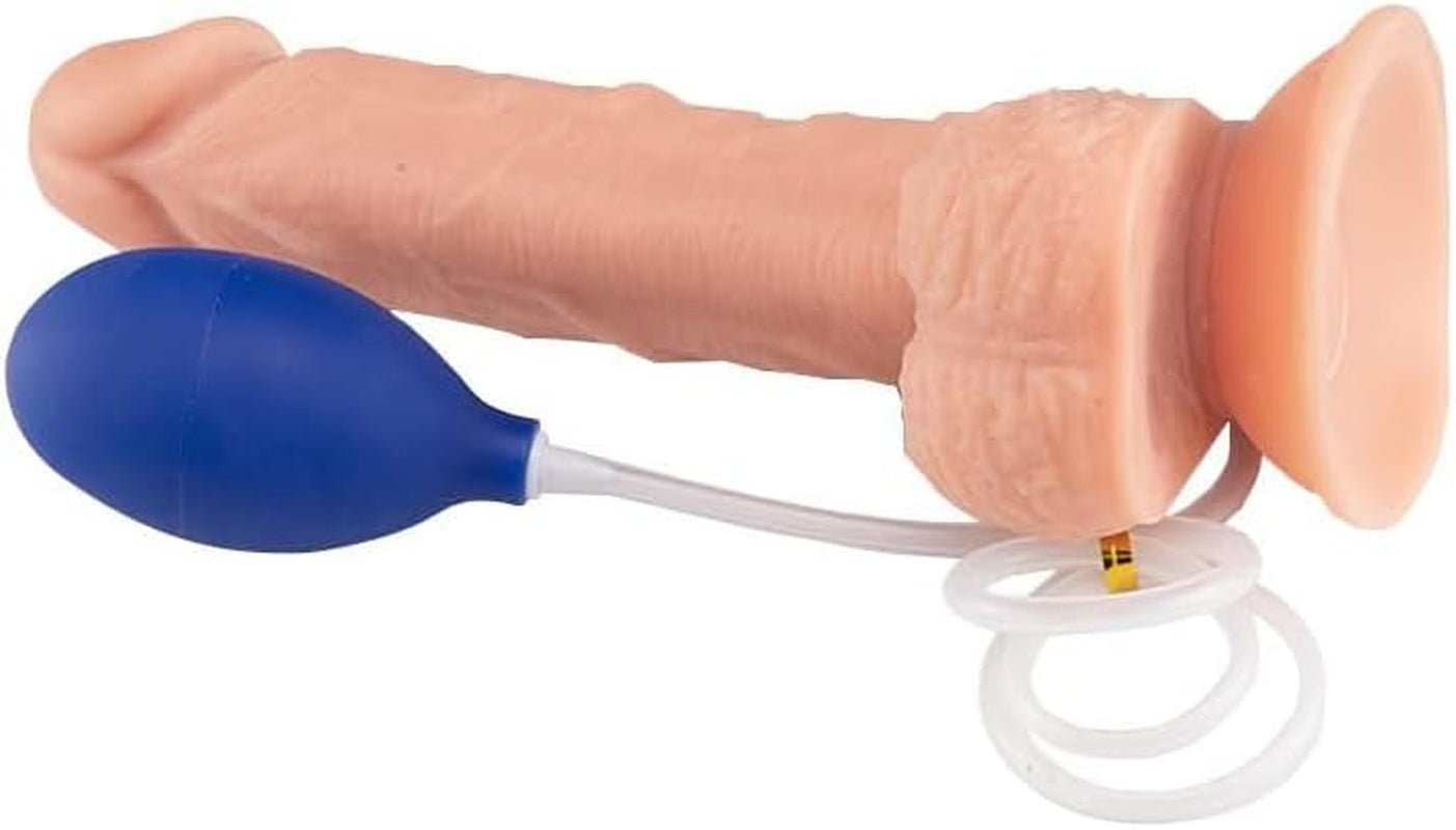 FlexJet 8.4” Squirting Dildo Curved Silicone Suction Cup