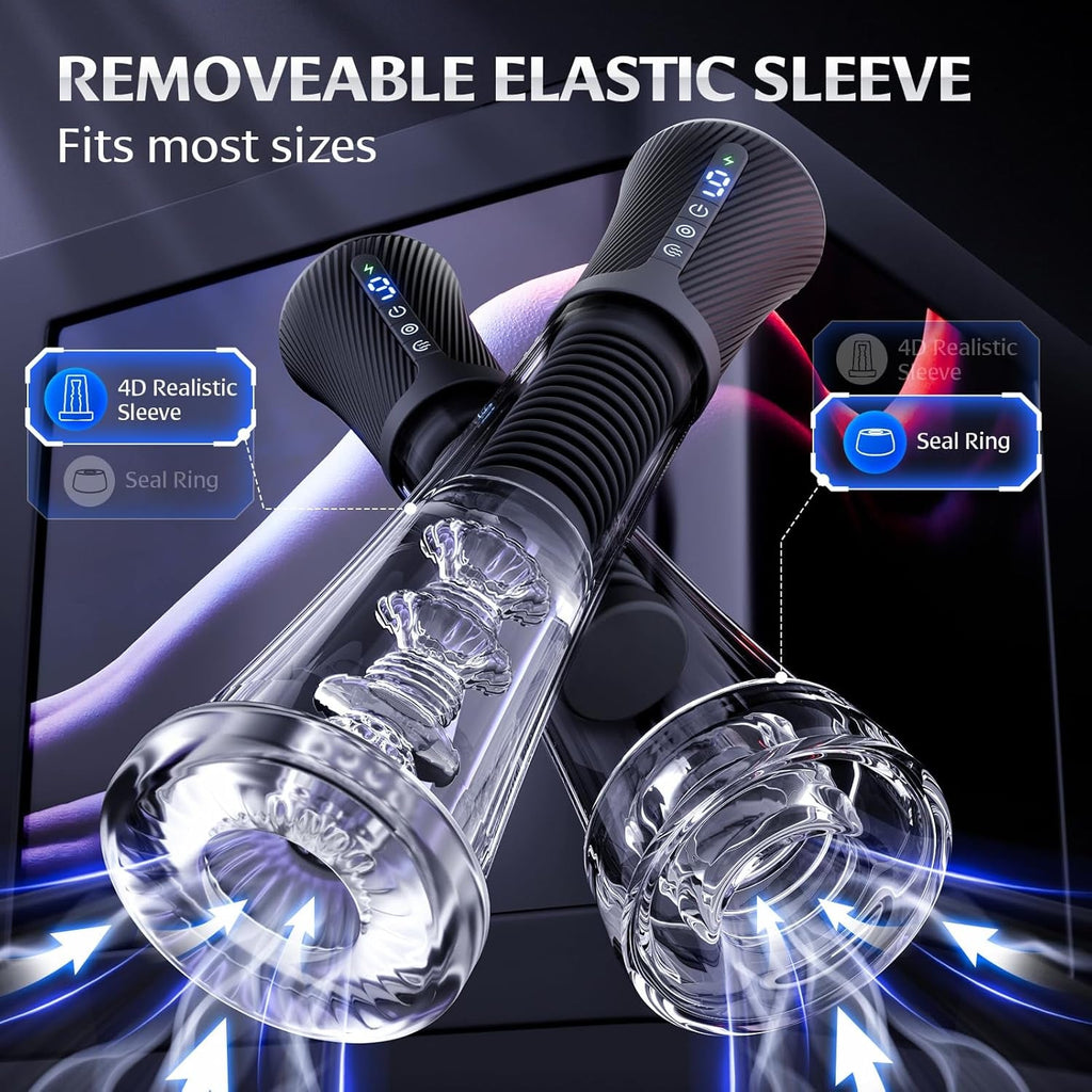 ClearPulse AI Male Masturbator Transparent Pump Trainer