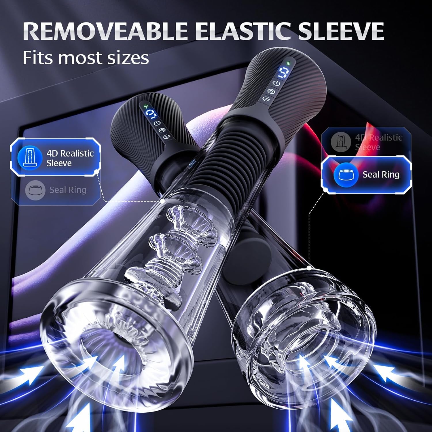 ClearPulse AI Male Masturbator Transparent Pump Trainer