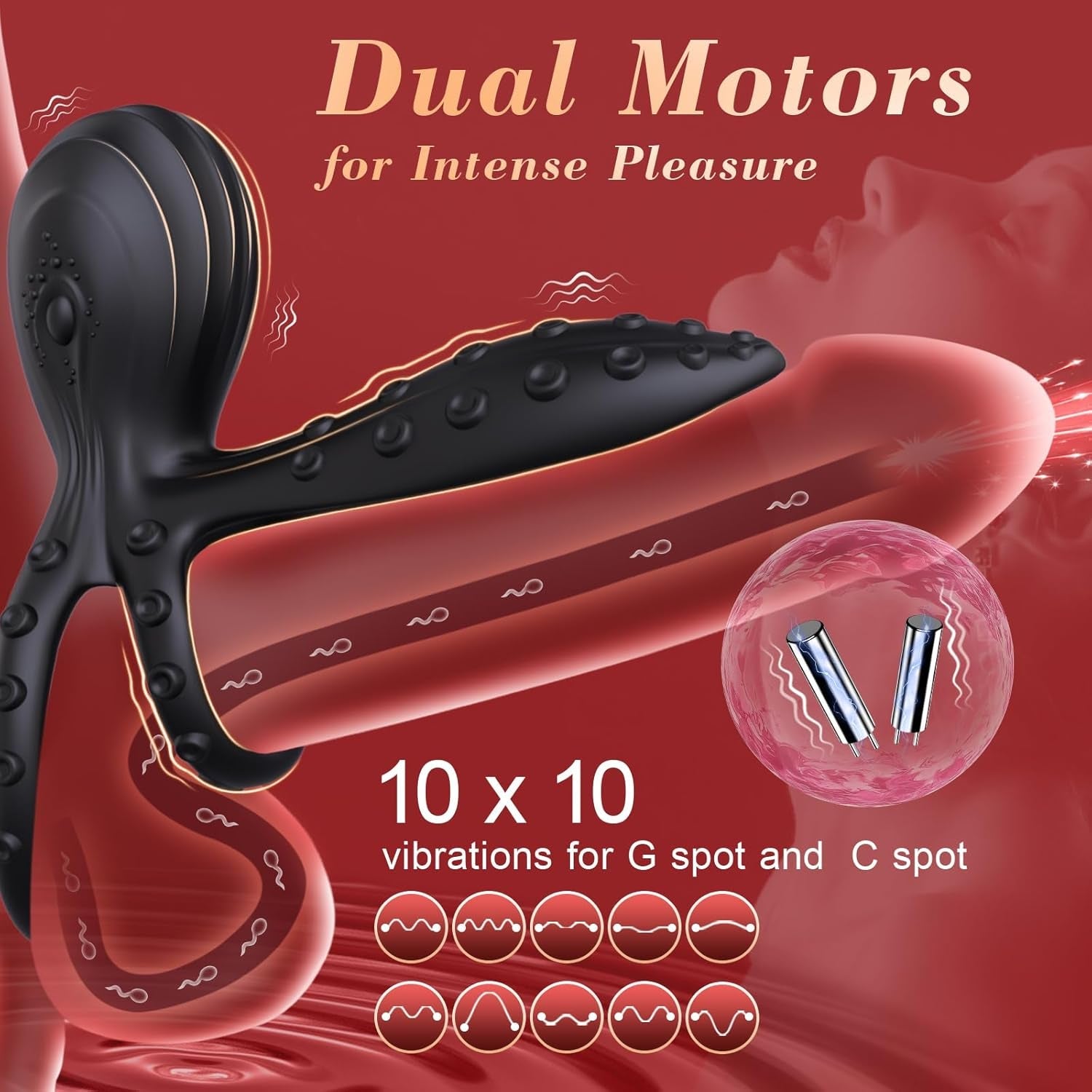 TentraPulse Tentacle Cock Ring Clit Stimulator 10 Modes