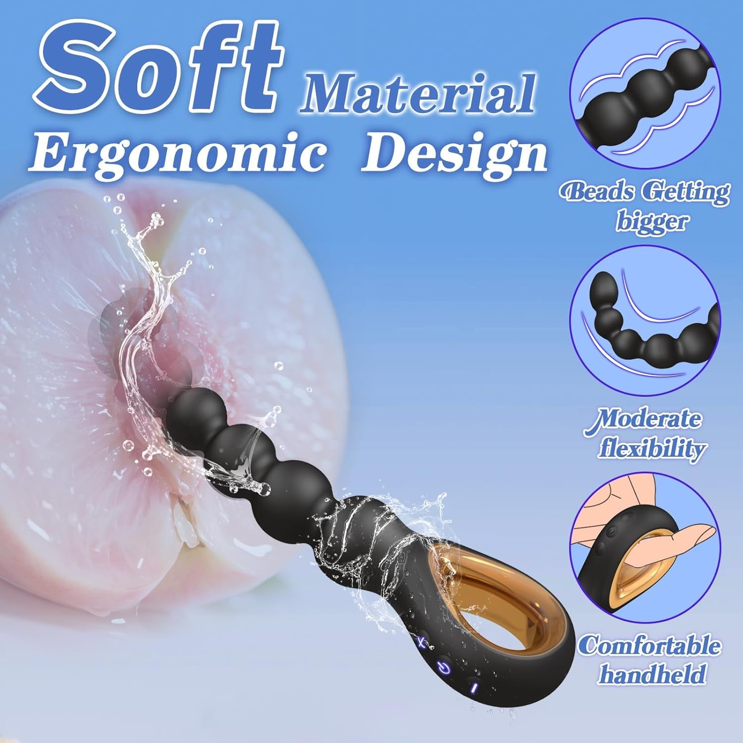 SilkJiggle Rechargeable Vibrating Anal Beads Plug