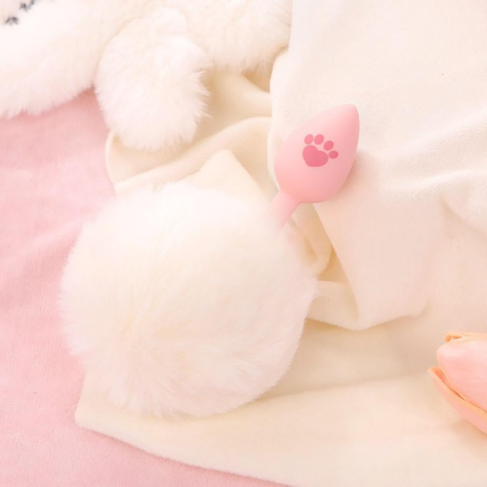 VelvetBunny Bunny Tail Silicone Butt Plug for Beginners