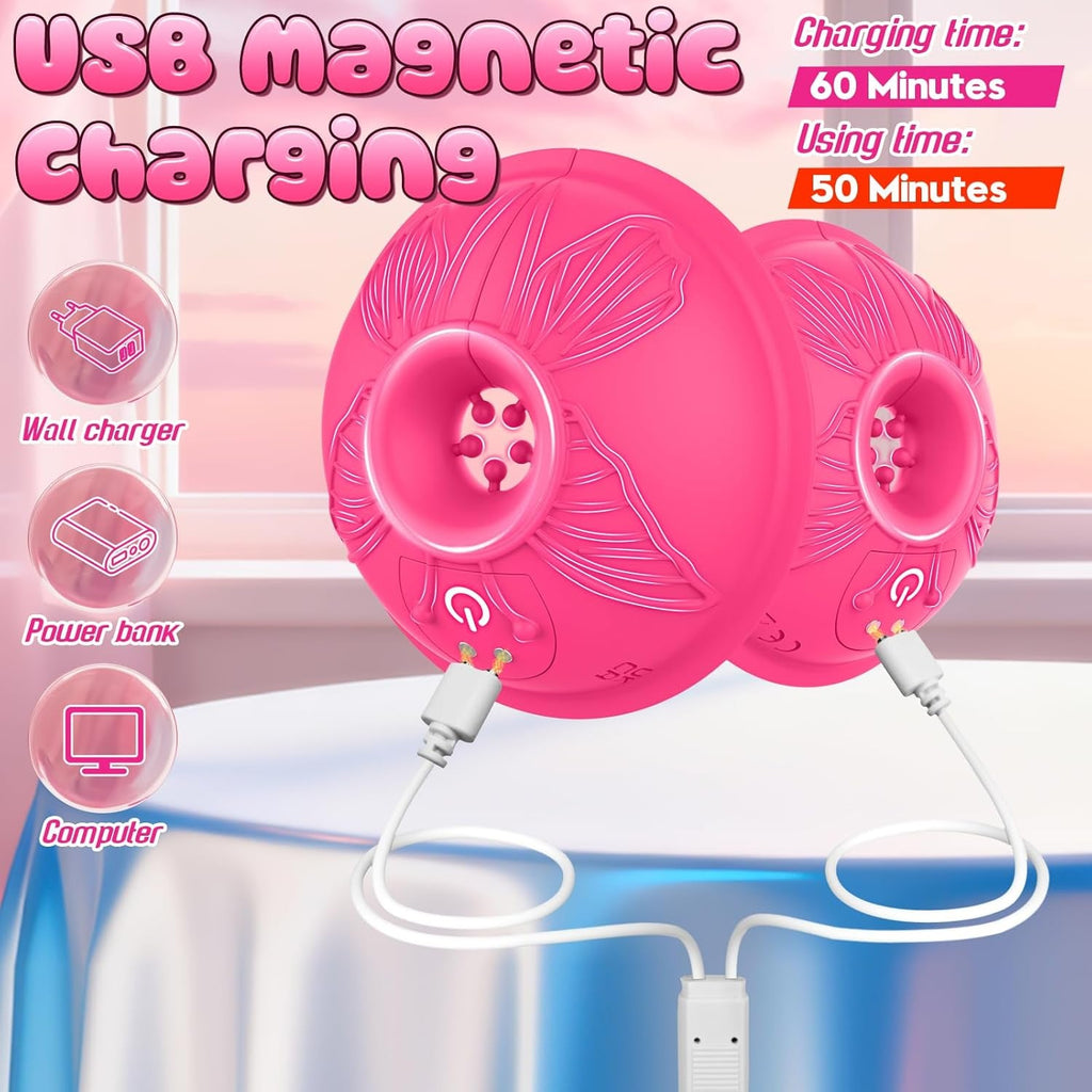OrbitSyncX App-Control Nipple Ring Vibrators 9 Modes