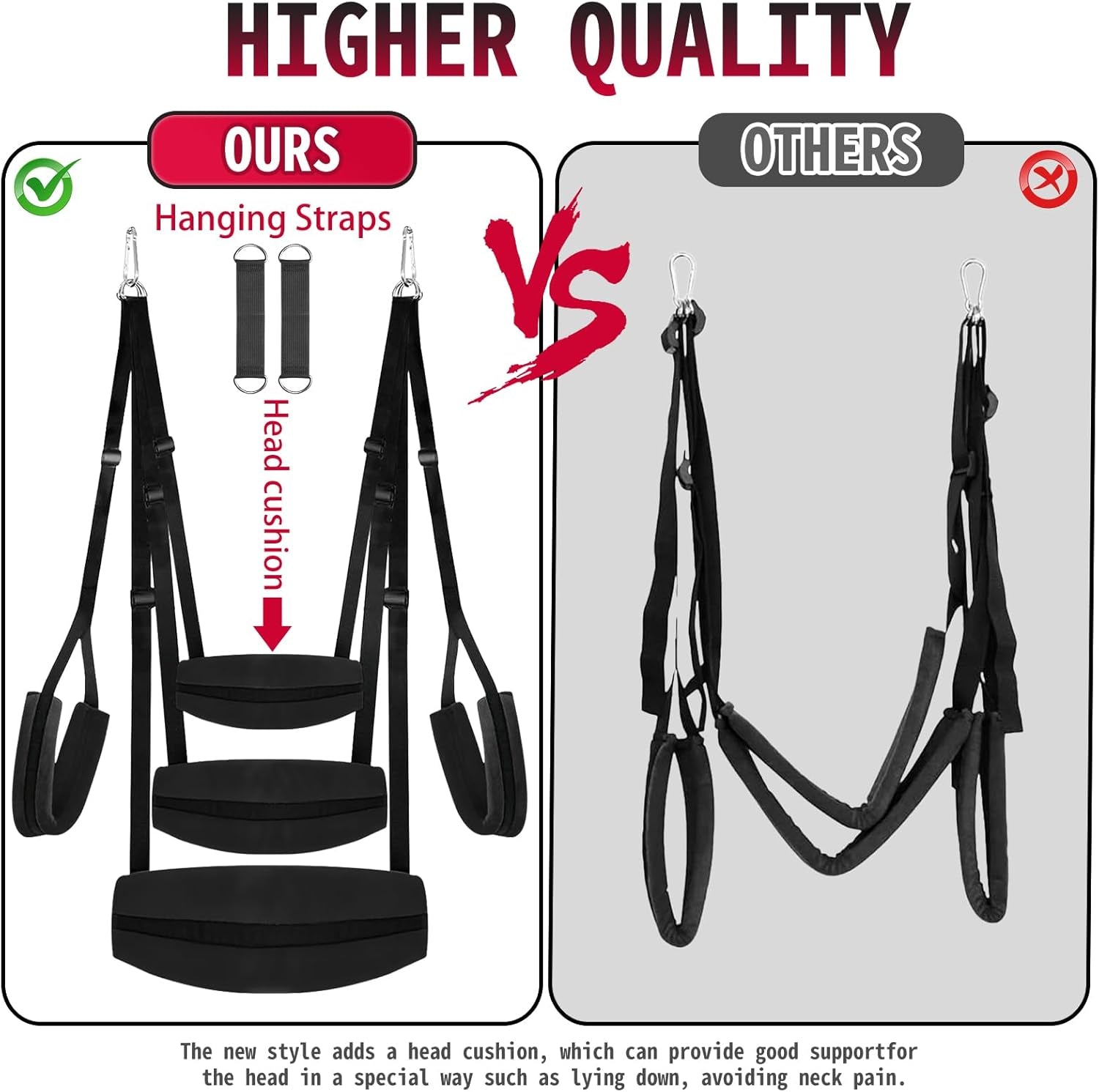VelvetBond BDSM Door Sex Swing 800lb Cushioned