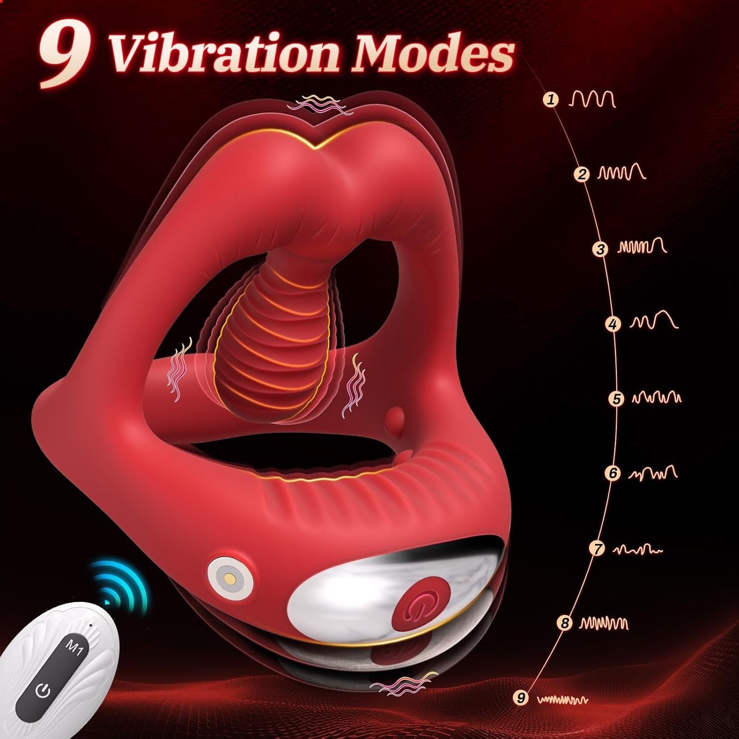 OrbitalFlex Cock Ring Adjustable Clit Stimulator Remote 9 Modes