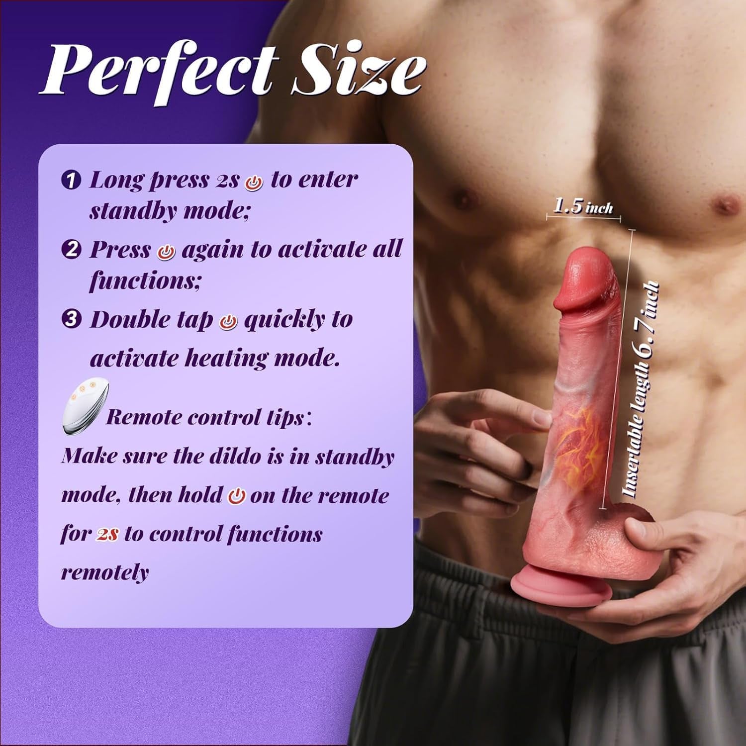 FlexoraY AI Thrusting Dildo Vibrator App Control 9 Modes
