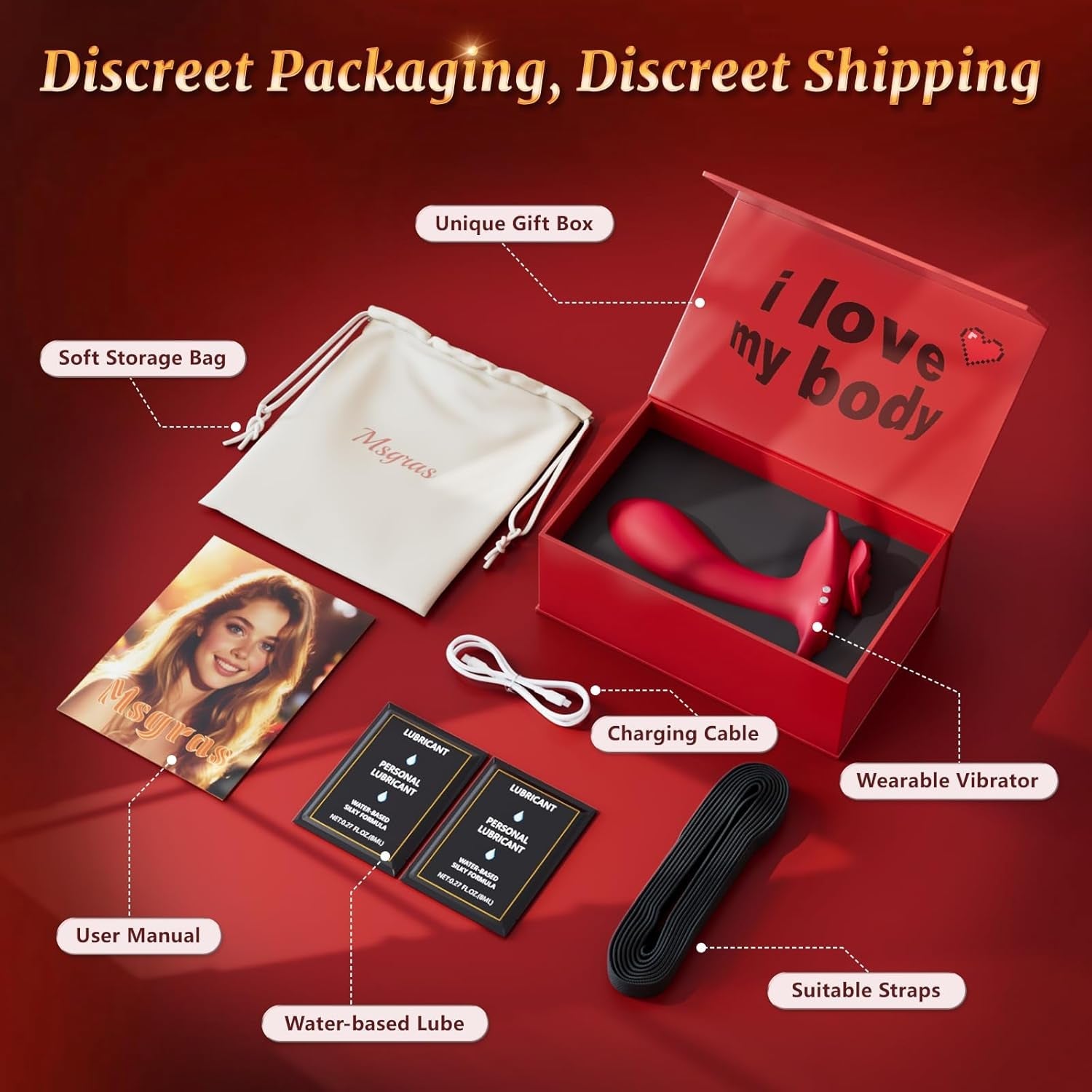 RoseRider Wearable Strap-On Panty Vibrator APP 10 Modes