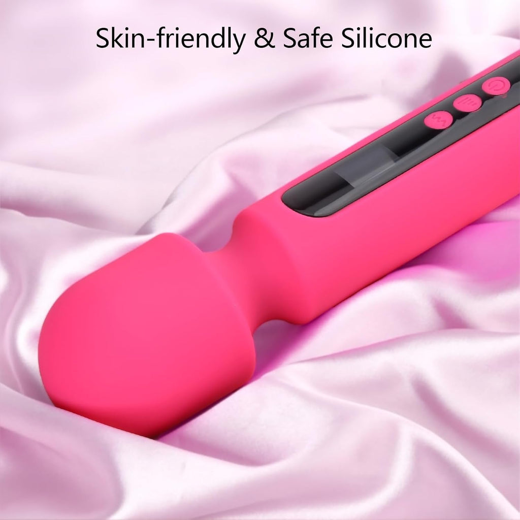 RoseCommand 12" Wand Vibrator LCD Display 10 Modes Waterproof