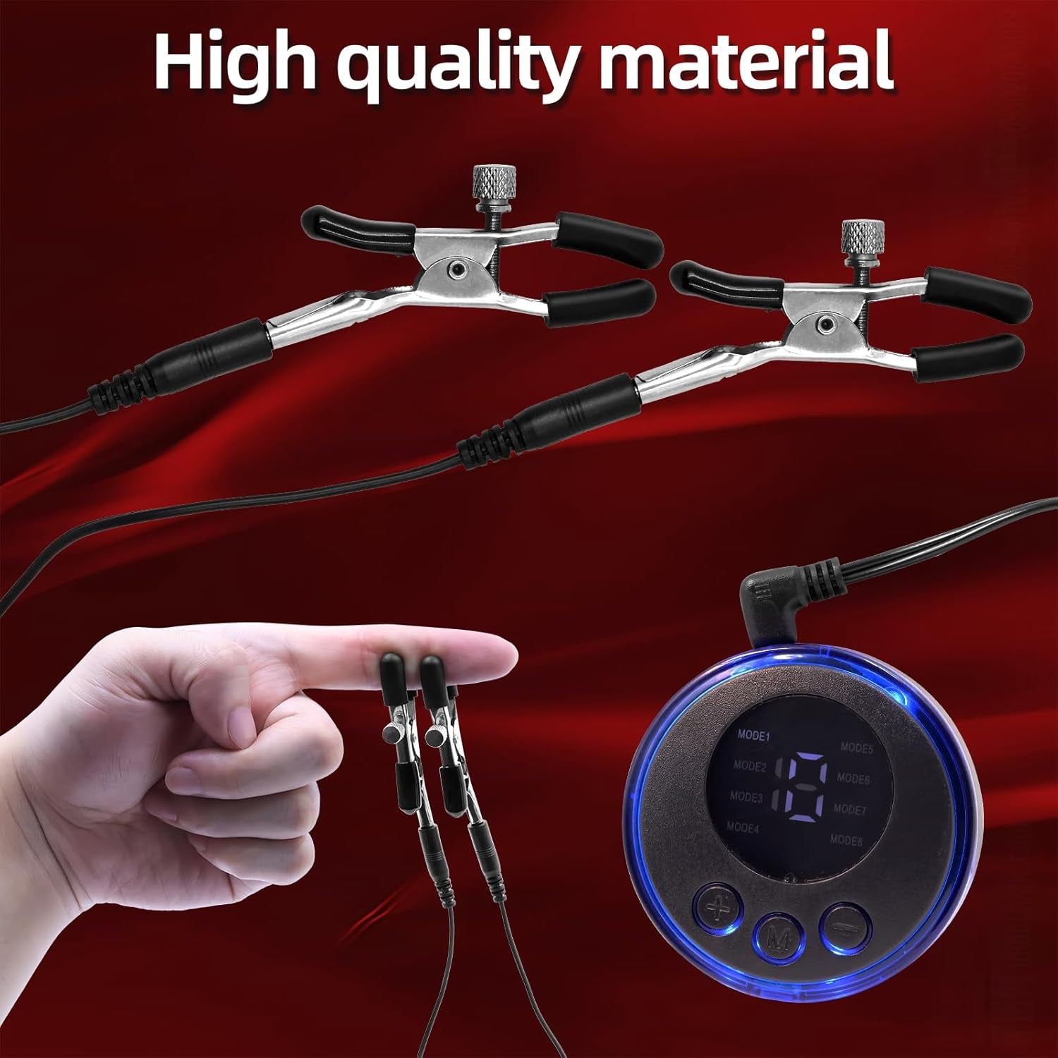 ShockChain Electric Shock Nipple Clamp Chain BDSM Toy
