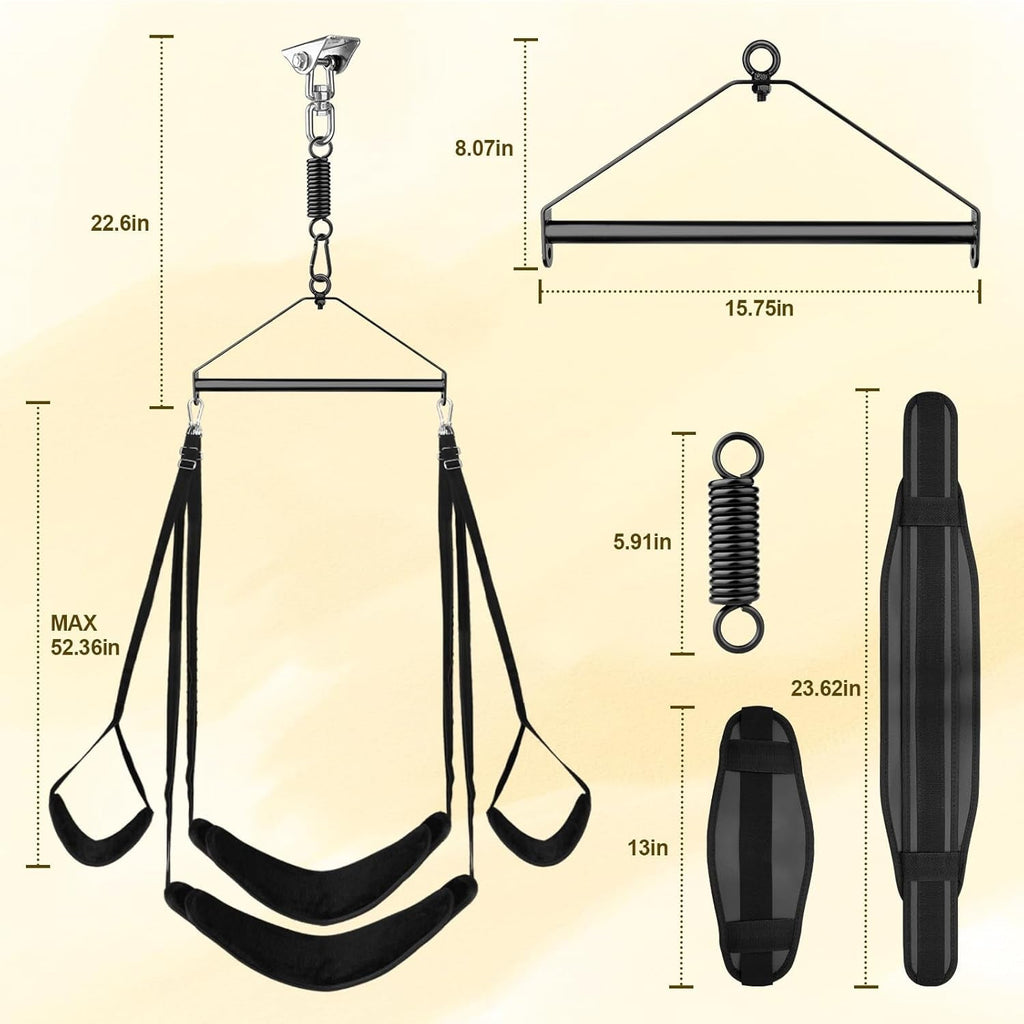 AureX 360° Ceiling Sex Swing 700lb Heavy Duty
