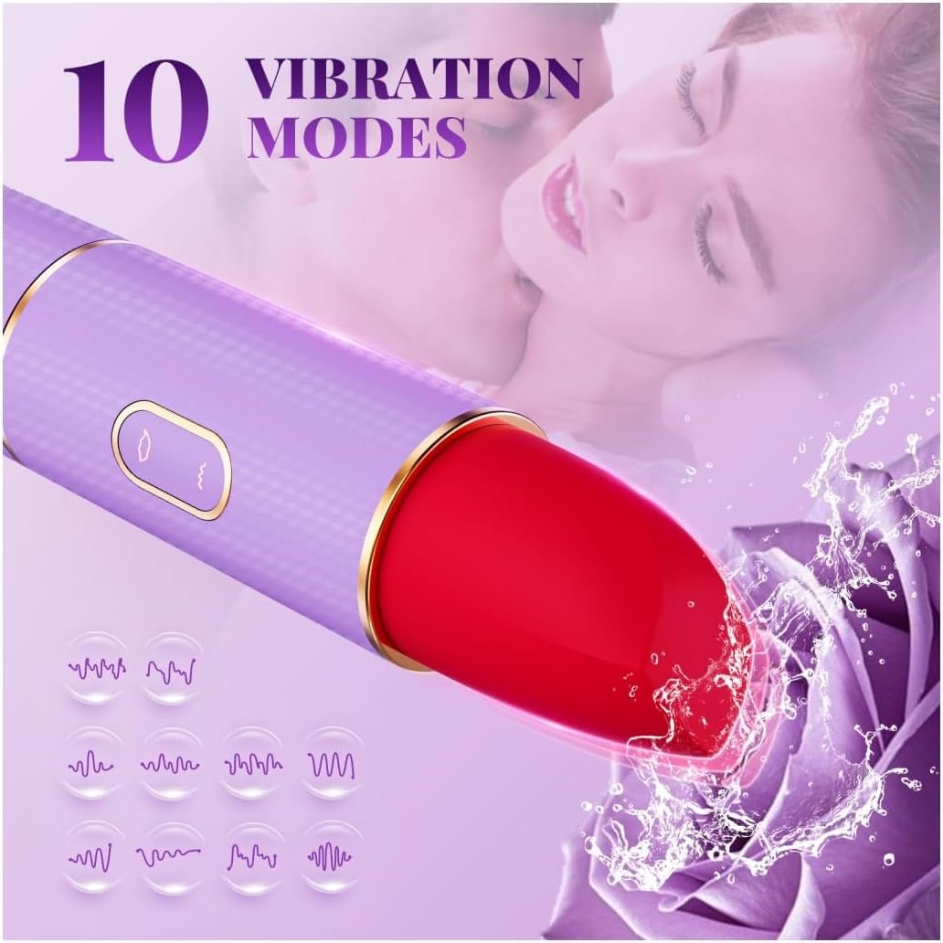 LuxeLip Lipstick Clit Sucker Bullet Vibrator 2-in-1