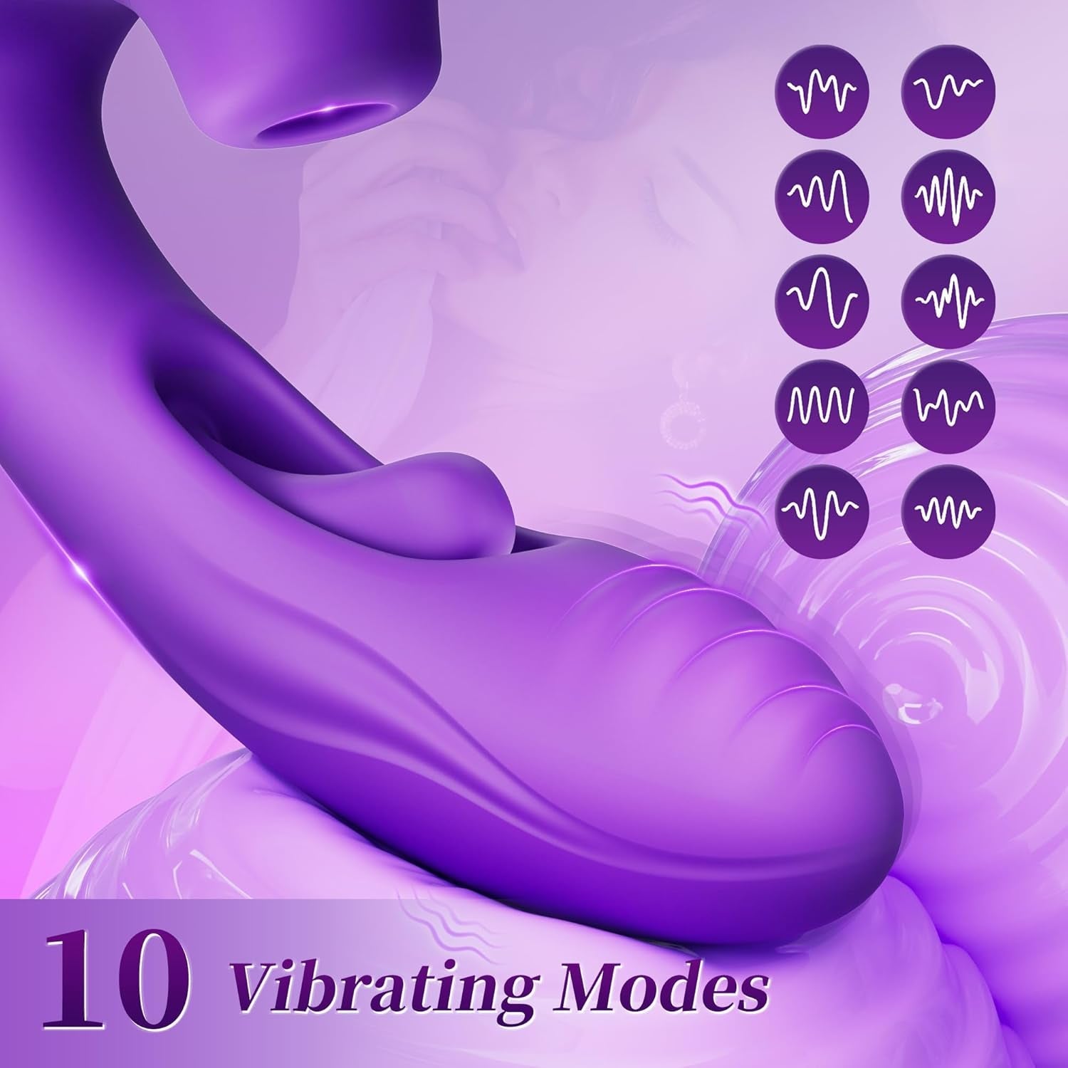 SensaWave 3-in-1 Suction Vibrator Flapping 10 Modes Waterproof