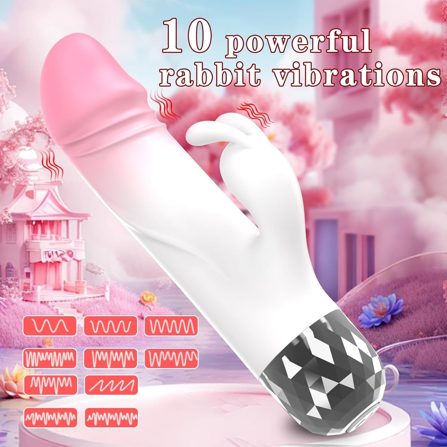MiniVelour Mini Rabbit Vibrator 10 Modes Waterproof Silicone
