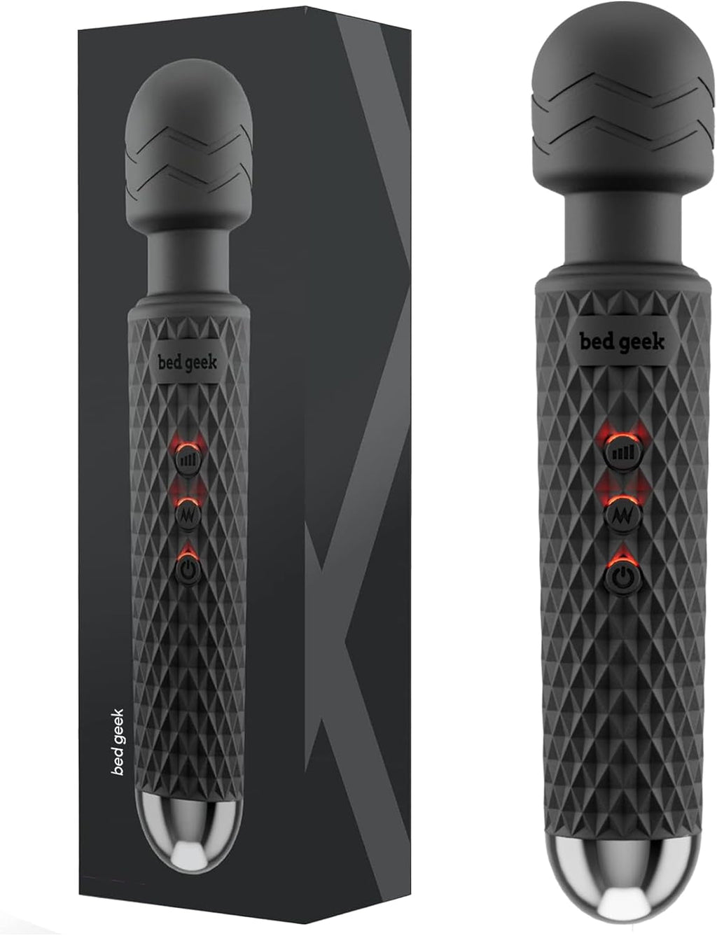 ObsidianPrism Wand Vibrator 20 Patterns 8 Speeds Waterproof