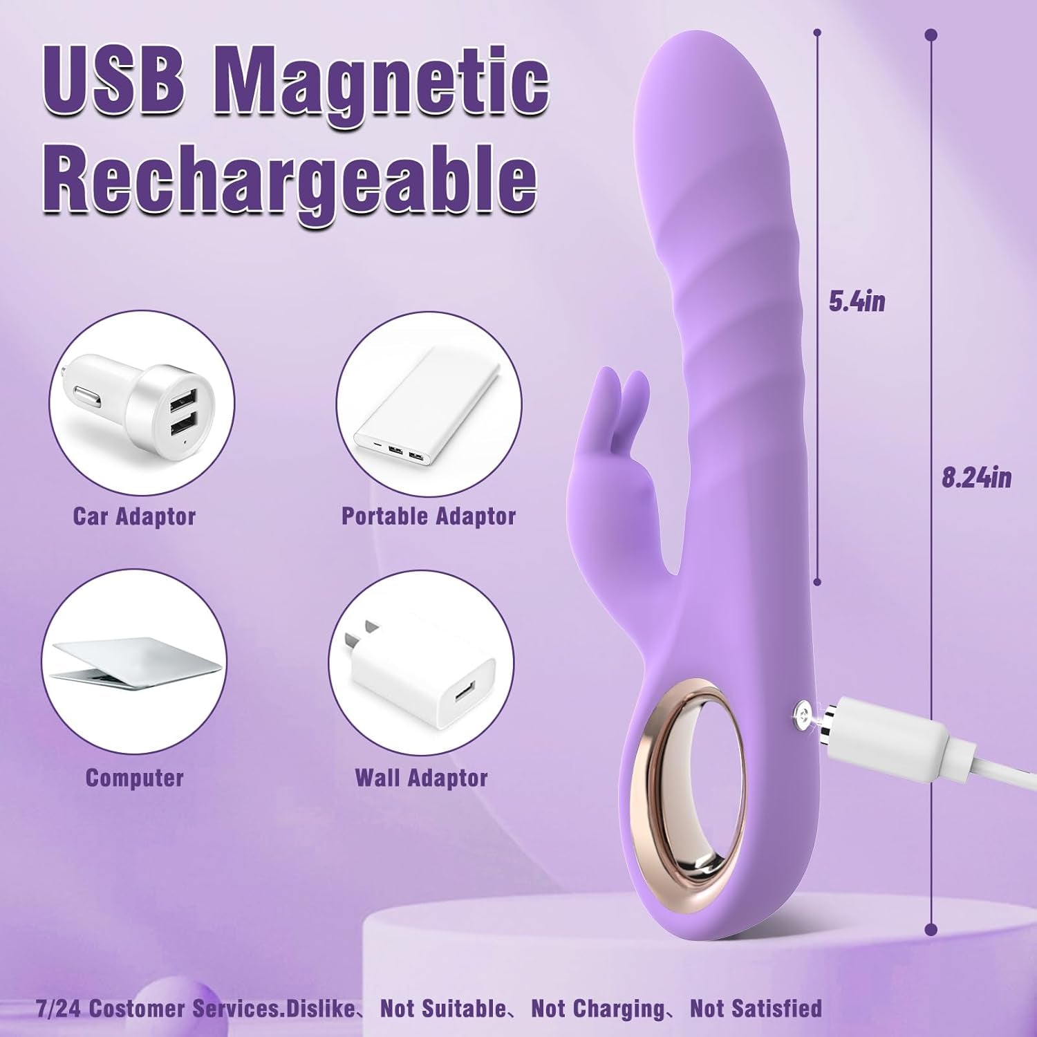 VeloraThrust Thrusting Rabbit Vibrator 3 Motor 5 Thrust 10 Modes