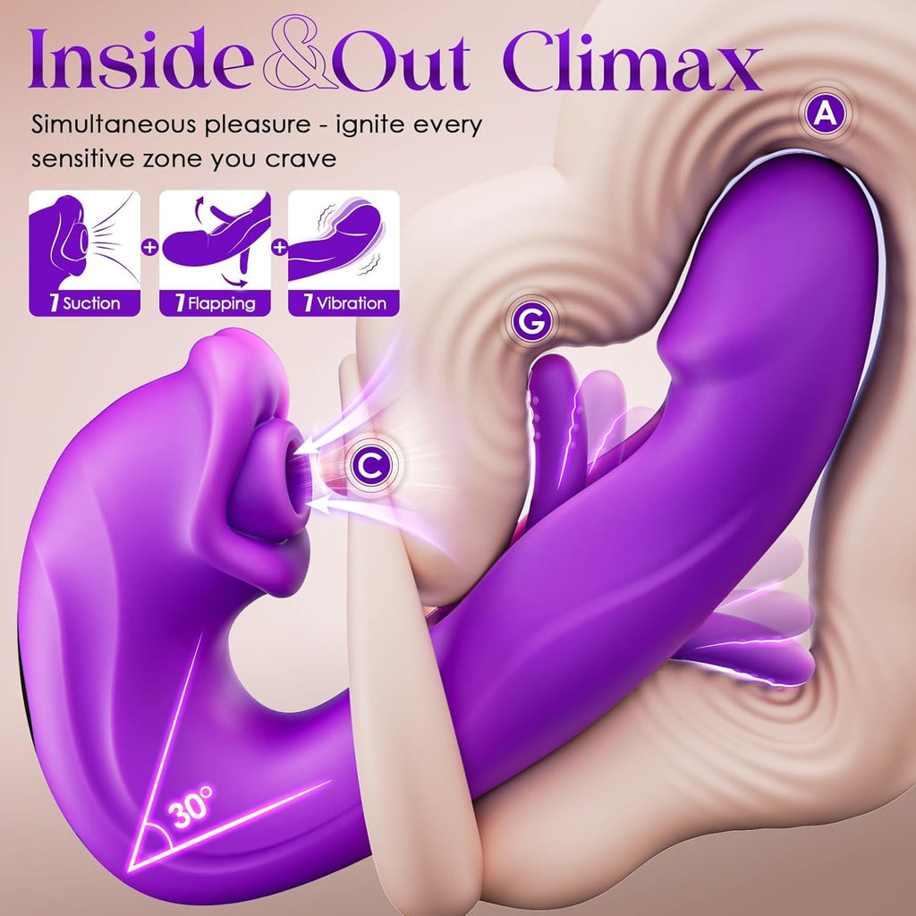 AuralyX AI G-Spot Flapping Vibrator Suction App Control Toy