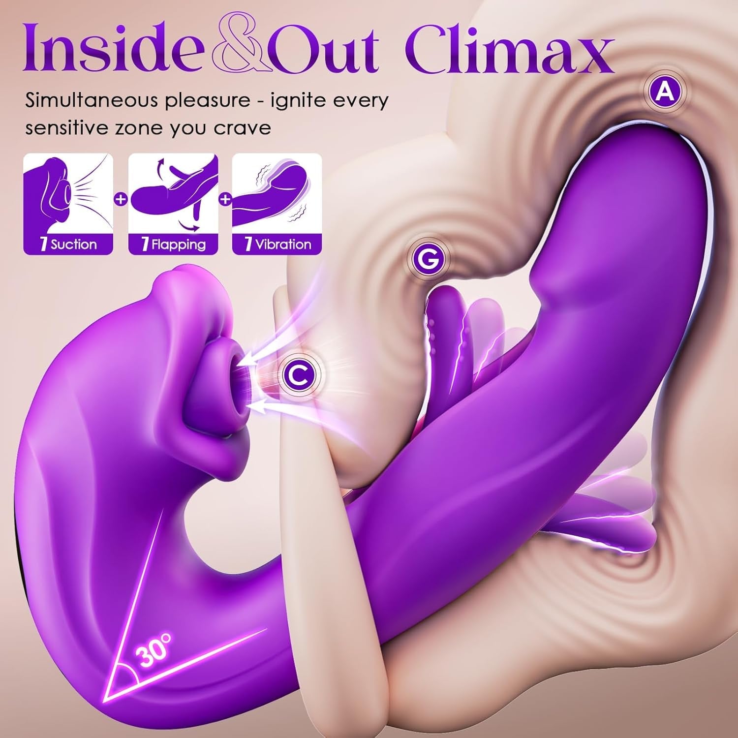 AuralyX AI G-Spot Flapping Vibrator Suction App Control Toy
