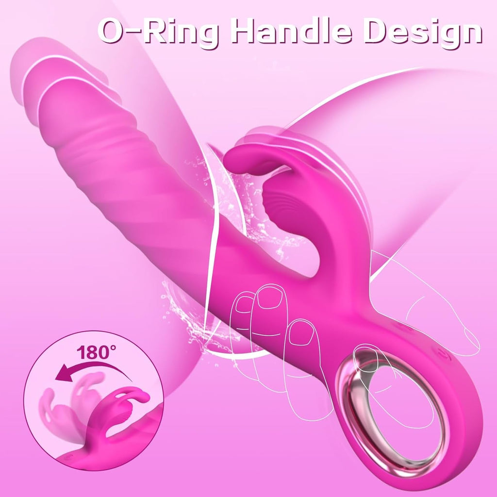 OuraGrip Thrusting Rabbit Vibrator 7 Thrust 7 Modes Silicone