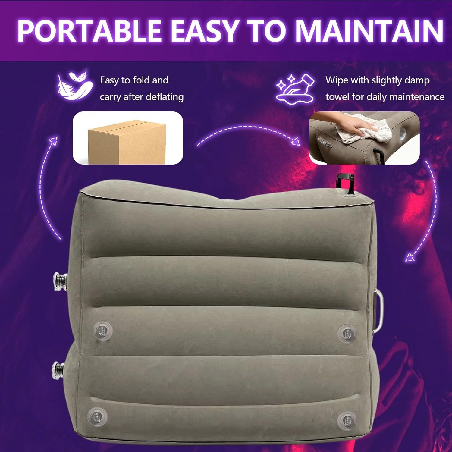 MaxLift Inflatable Mount Pillow with Cuffs & Bands Set
