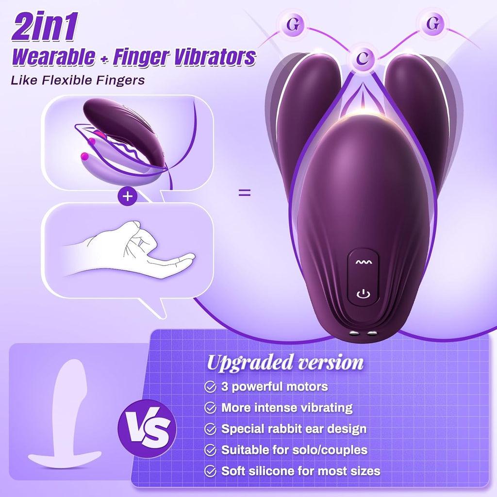 TapFusion Double Wearable Vibrator 10 Tapping 10 Modes